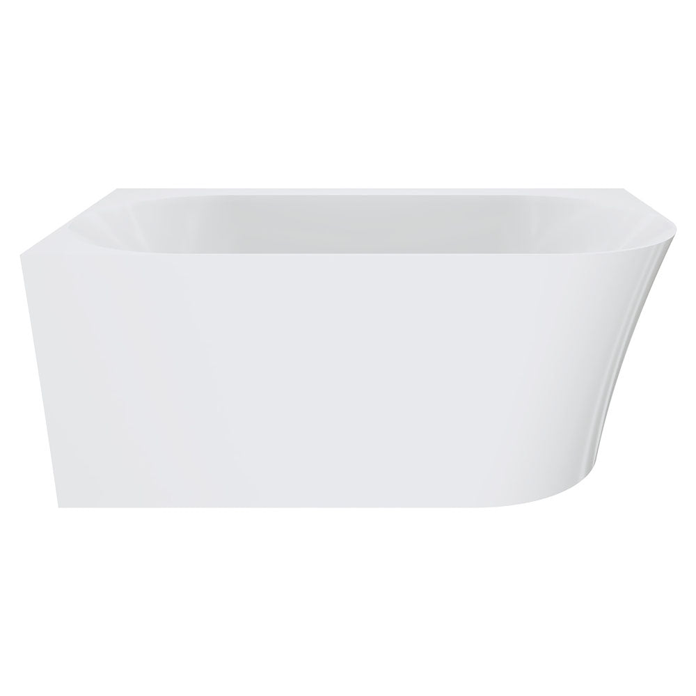 Fienza Chloe Acrylic Corner Bathtub 1400mm - Gloss White Freestanding Soaking Tub for Modern Bathroom | Spa Relaxation & Space Saving Design