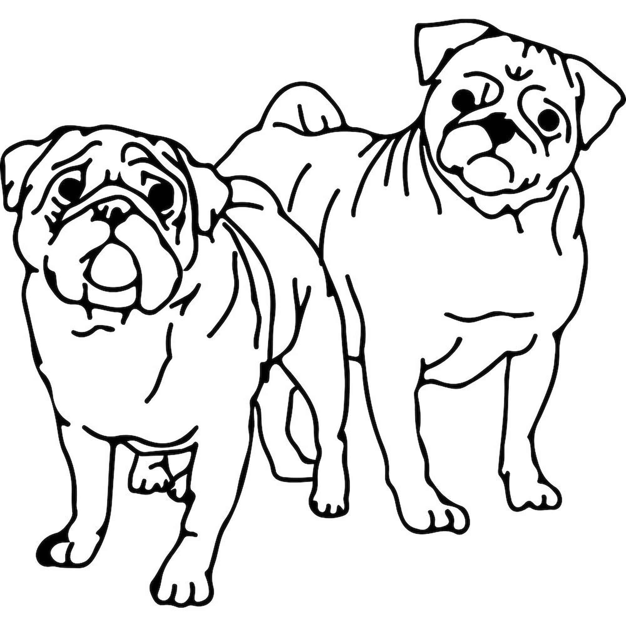 PUGS 15 oz (444 ml) Ceramic Coffee Mug - Funny Dog Lover Gift, Perfect for Tea & Hot Beverages - Great for Office, Home Use & Gifts
