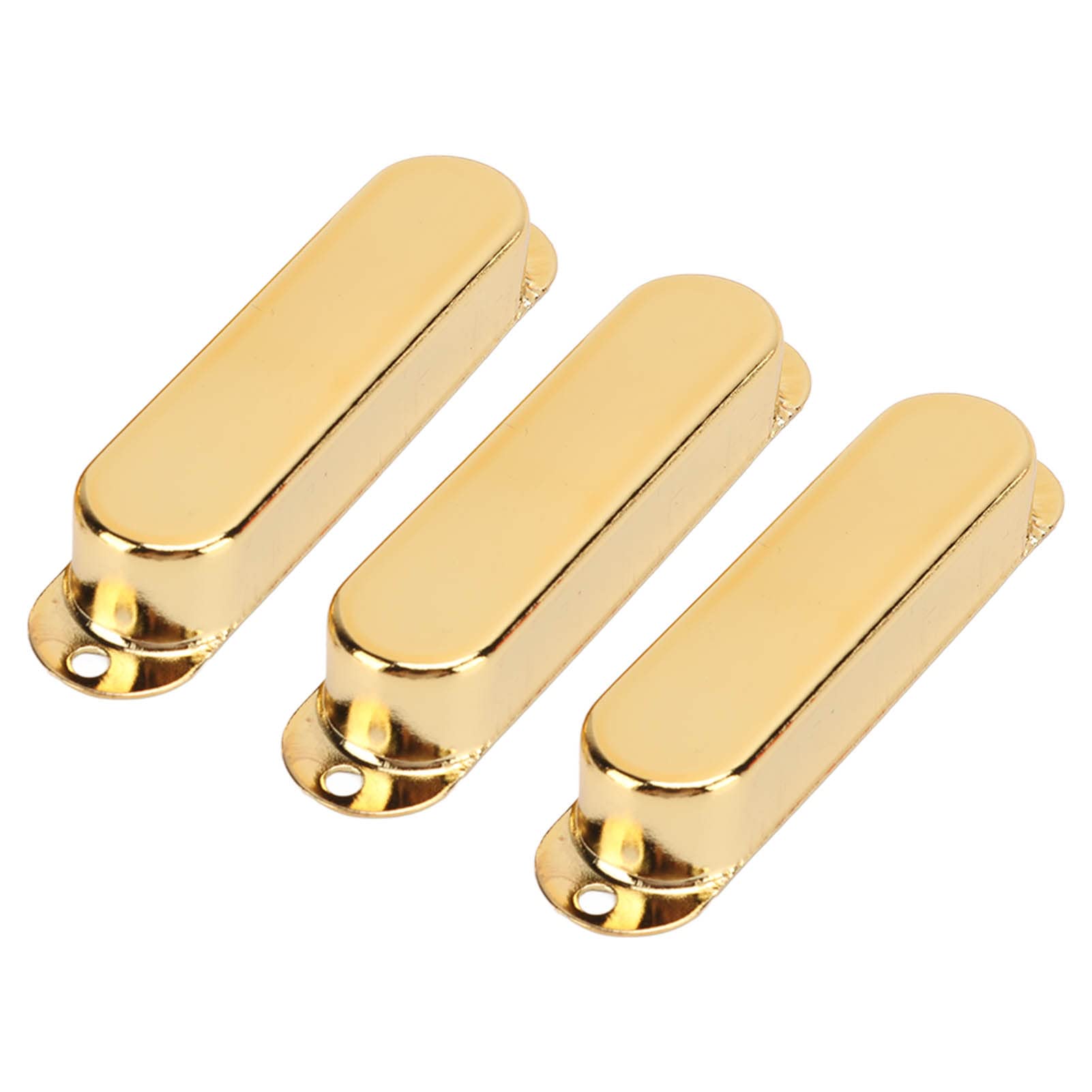 3Pcs Electric Guitar Single Coil Pickup Covers - Gold Copper Guitar Accessories Set for Fender Stratocaster & Telecaster - Perfect for DIY Guitar Upgrades & Professional Repairs