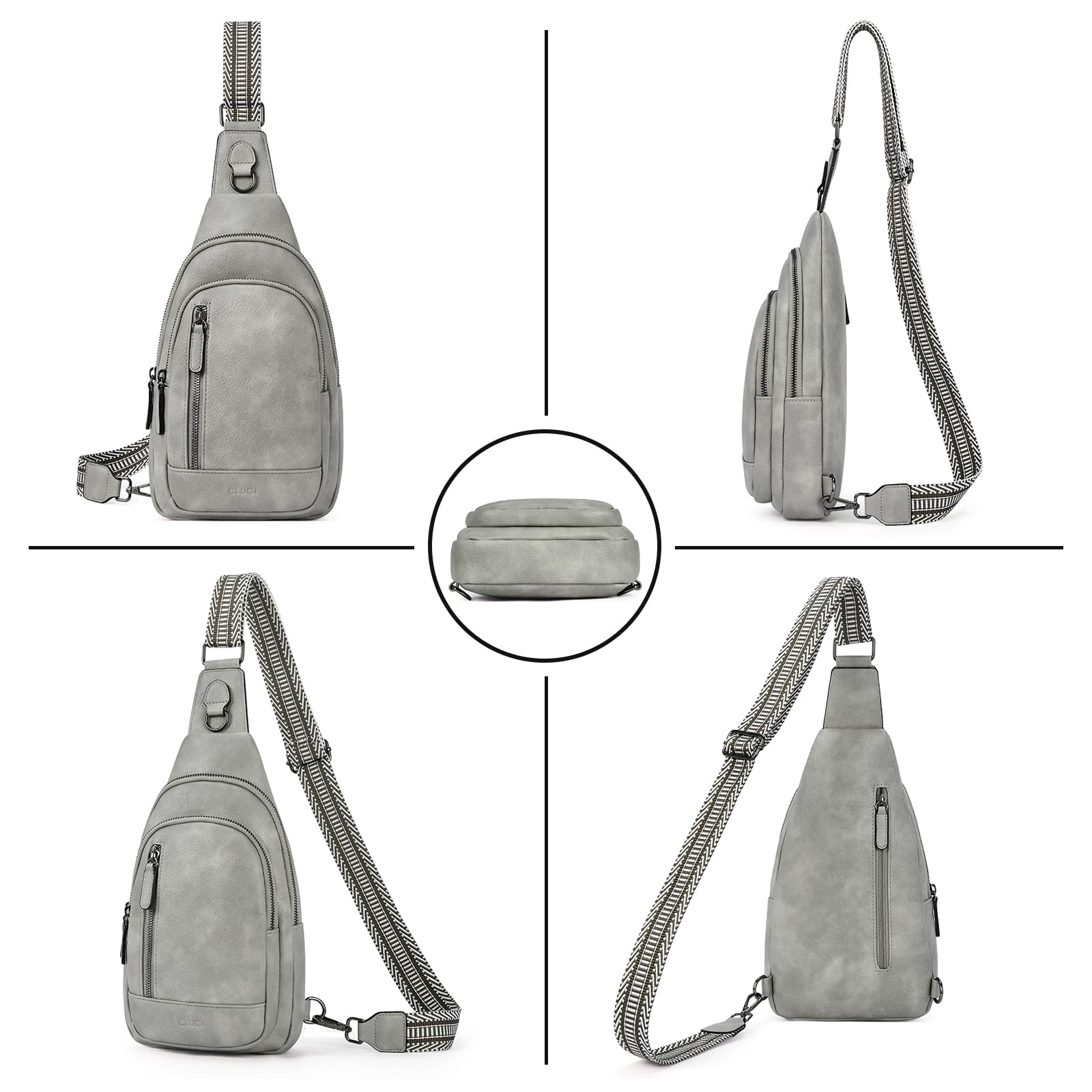 CLUCI Women's Leather Crossbody Bag & Sling Backpack - Stylish Travel Purse for Everyday Use, Commuting and Weekend Getaways