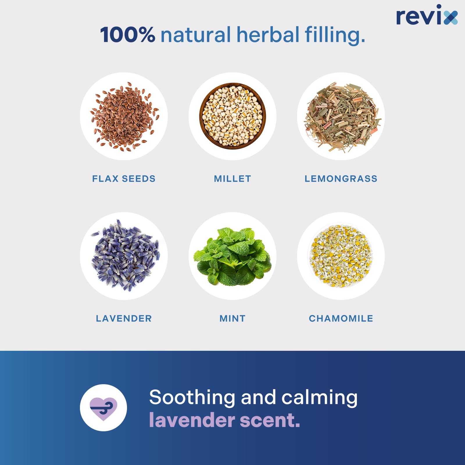 REVIX Weighted Microwave Heating Pad for Neck, Shoulders & Back Pain Relief - Herbal Scented Hot Wrap with Moist Heat Therapy - Perfect for Relaxation, Muscle Pain & Stress Relief at Home or Office