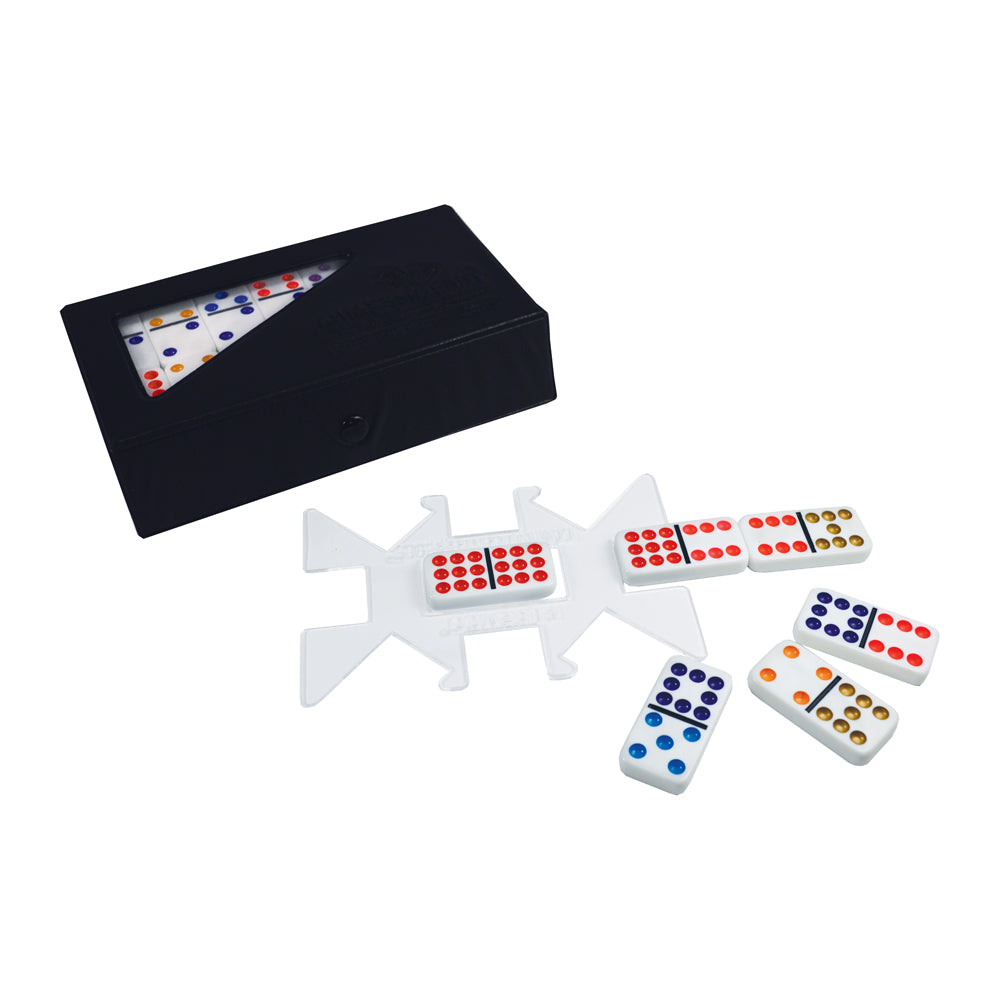 Premium Double 9 Color Dot Dominoes Set - 55 Professional Dominoes with Chicken Foot Game Rules | Perfect for Family Game Nights, Parties & Outdoor Camping