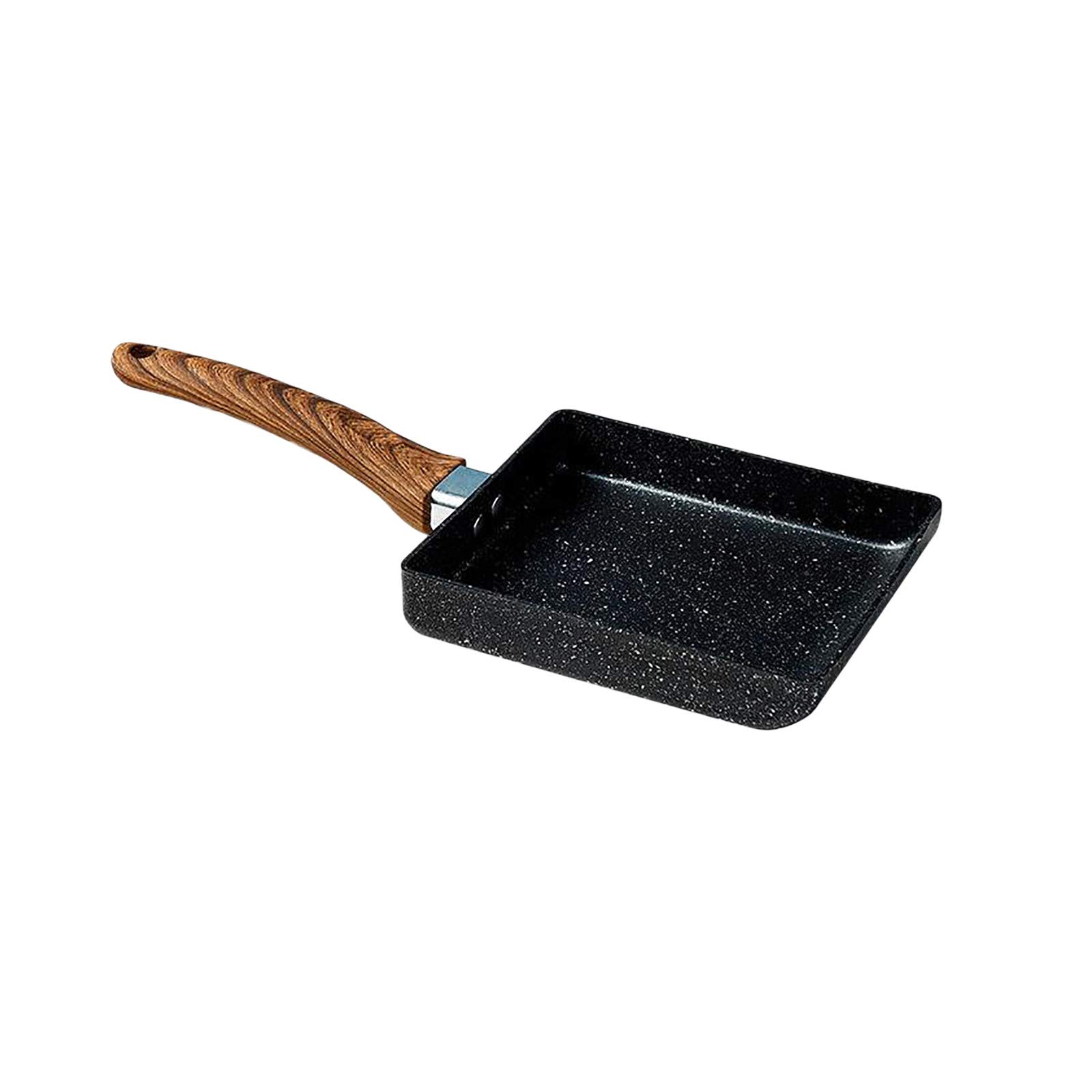 Zerlibeaful Aluminum Non-Stick Omelette Pancake Pan - Japanese Style Skillet for Kitchen, Dining & Bar - Black, Large - Perfect for Breakfast, Brunch, and Quick Meals