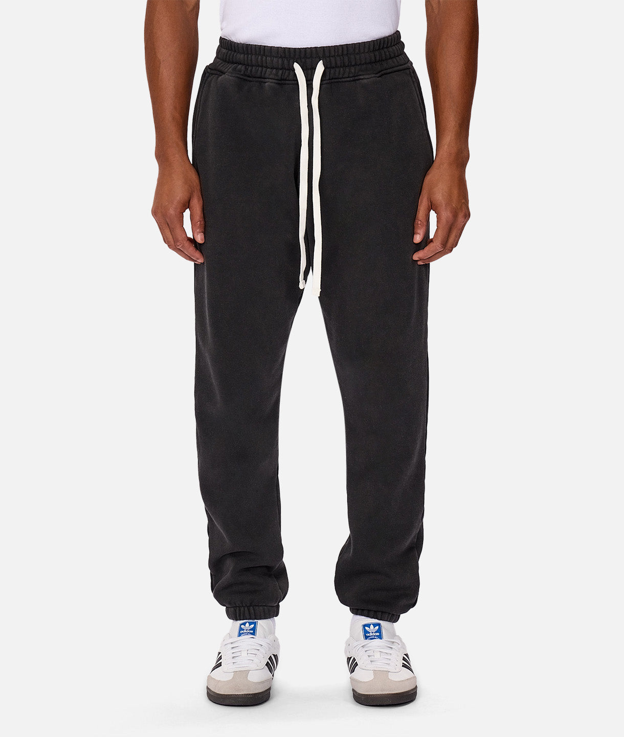 The Del Sur Washed Trackpant - OD Black Acid Wash Joggers for Men | Comfortable Casual Lounge Pants for Running, Gym & Everyday Wear