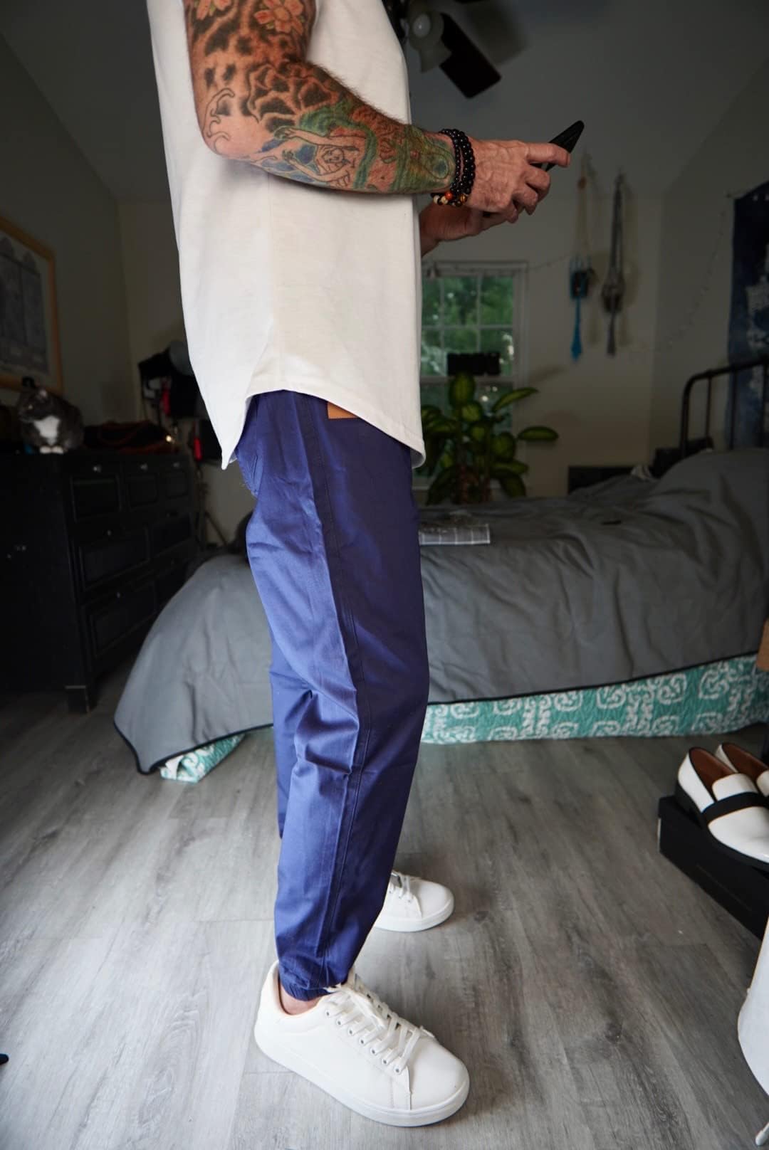 JMIERR Men's Casual Jogger Pants - Cotton Drawstring Chino Cargo Pants for Hiking, Outdoor, and Jogging | Comfortable Twill Sweatpants for Everyday Wear and Workout