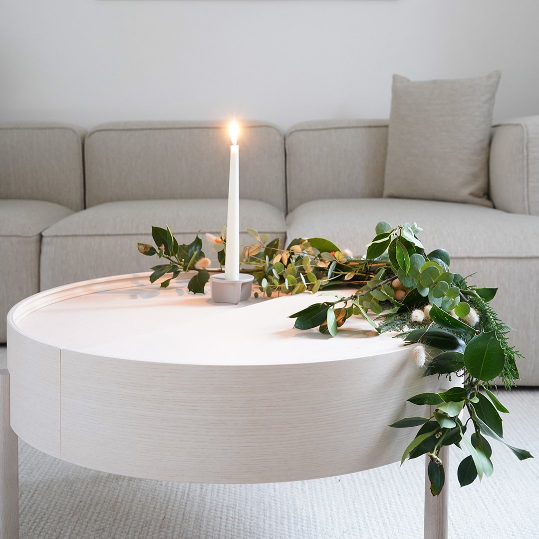 Modern Arc Coffee Table - Mid-Century Style Wooden Living Room Furniture for Home Decor | Perfect for Small Spaces, Apartments & Lounge Areas