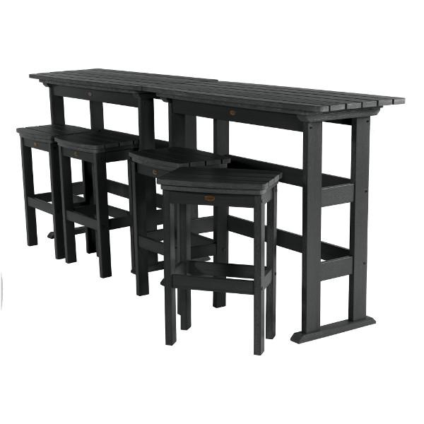 Lehigh 6-Piece Bar Height Balcony Patio Set - Outdoor Dining & Entertaining Furniture for Small Spaces