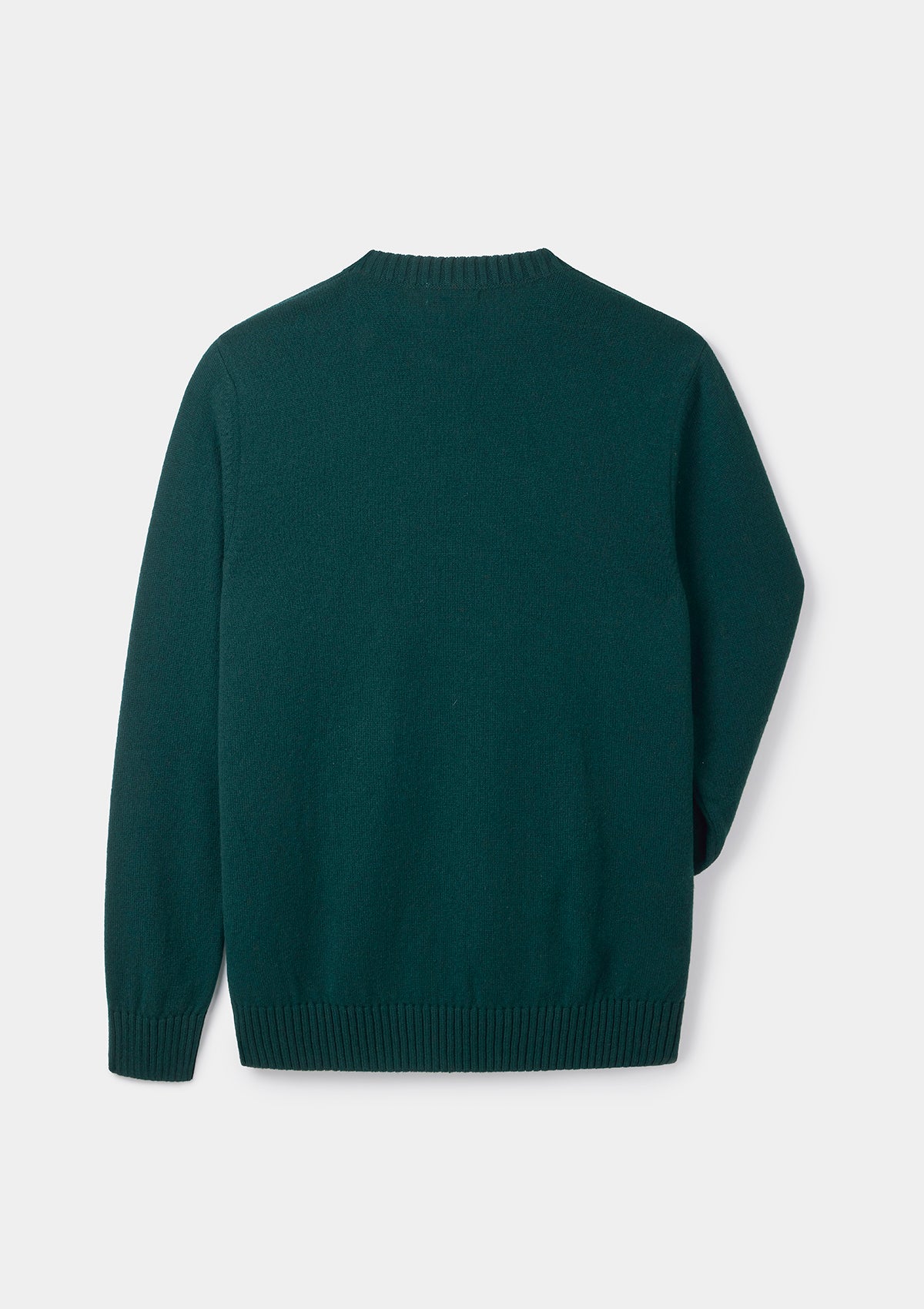 Premium Green Lambswool Crew Neck Sweater for Women & Men - Soft Winter Knit Pullover for Casual Wear & Cold Weather