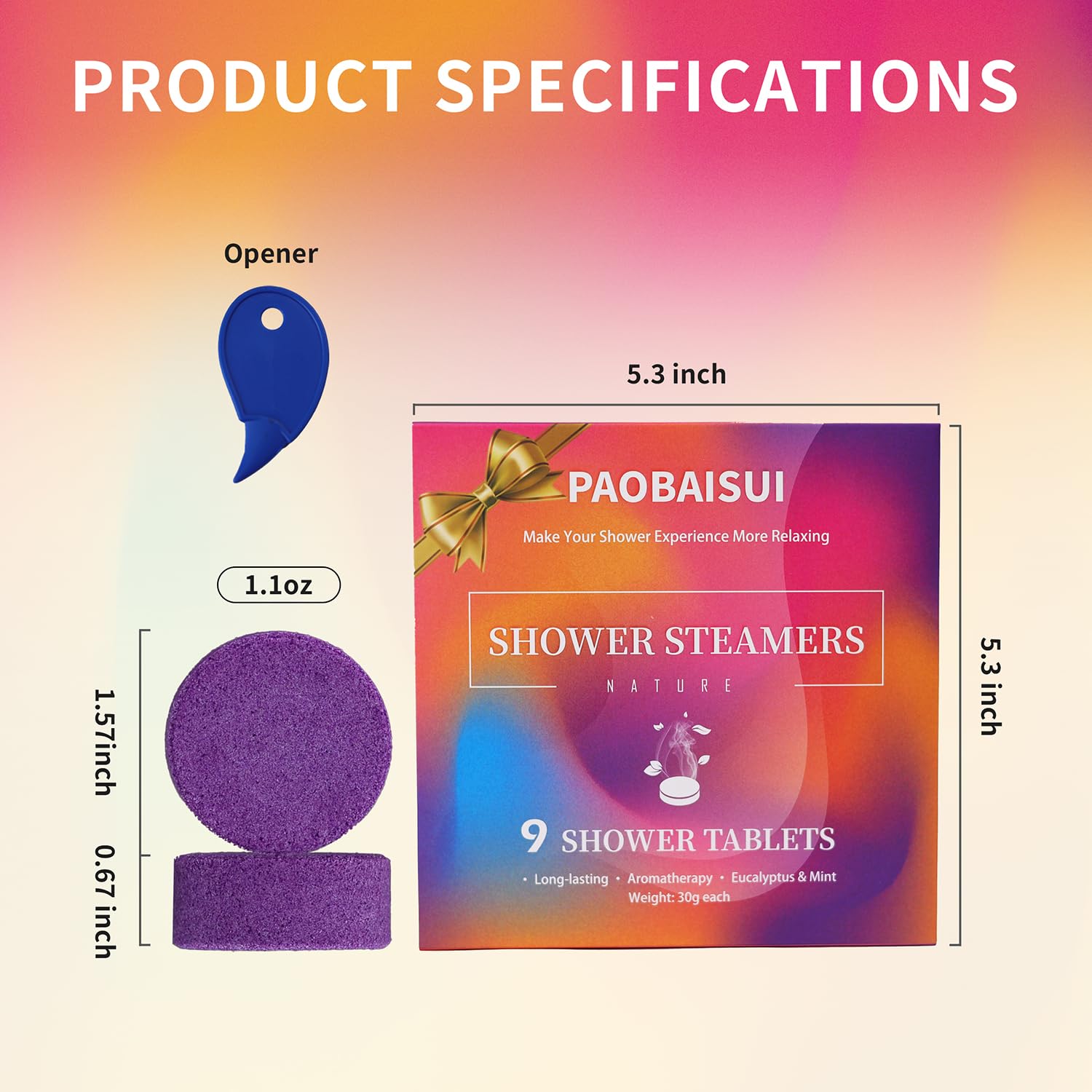 9 Pack Aromatherapy Shower Steamers with Essential Oils - Stress Relief Bath Bombs, Spa Gifts for Women, Birthday Gifts for Her - Relaxing Vapor Shower Tablets for Home Spa & Self-Care Routine