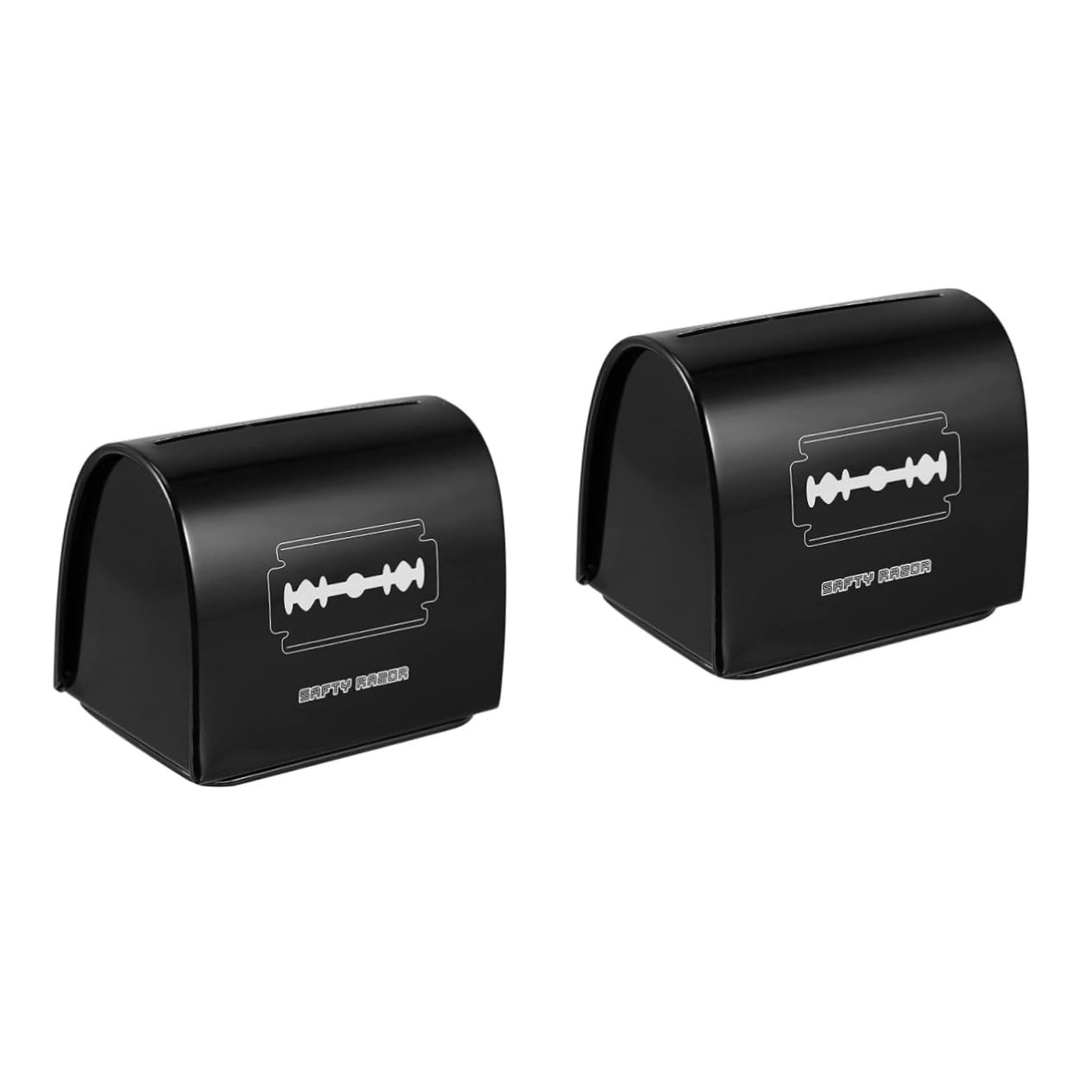 SaditY 2-Pack Blade Recycling Box for Men - Safe Razor & Hair Shaver Blade Disposal Container | Metal Cutter & Sharps Waste Bin for Home, Barber Shop, and Travel Use