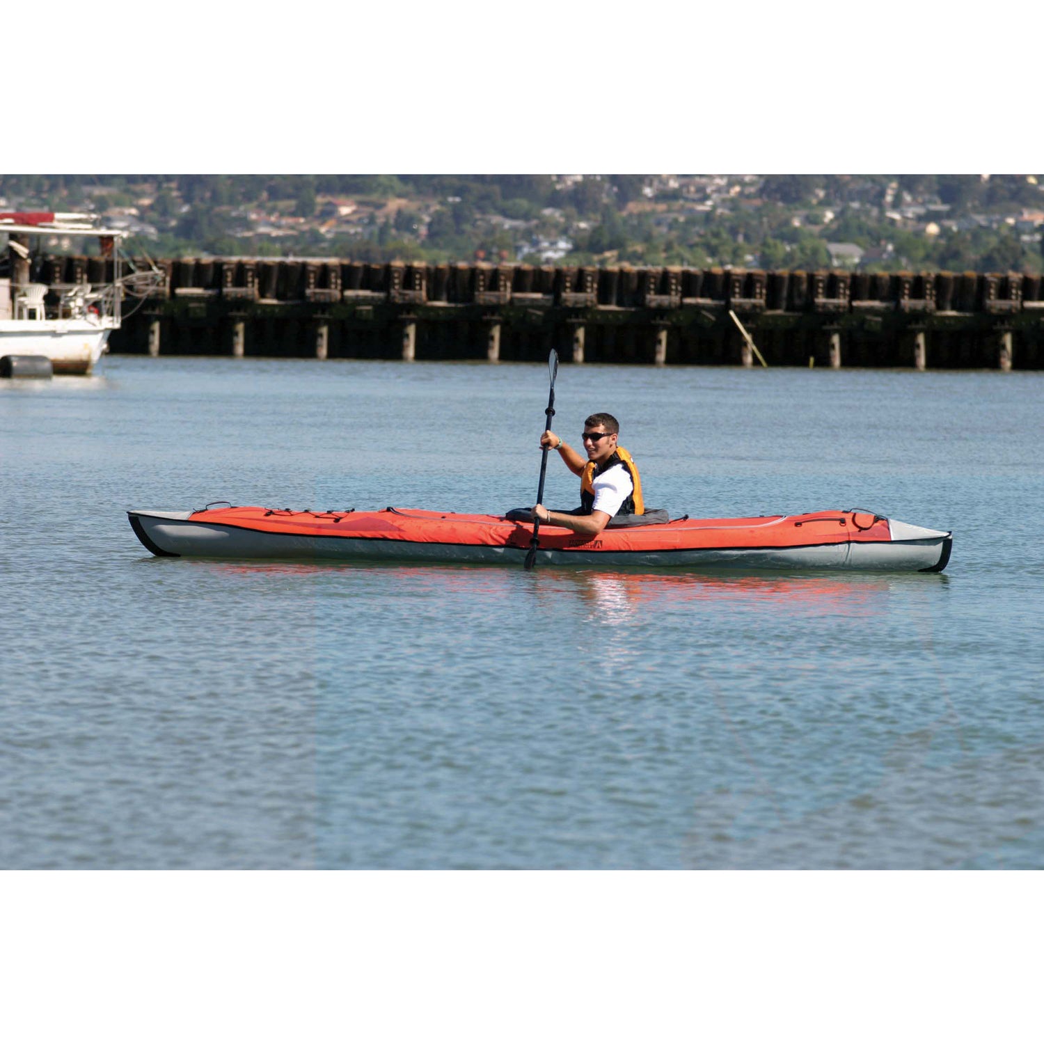 AdvancedFrame Convertible Inflatable Kayak - Lightweight & Portable for Outdoor Adventures | Perfect for Camping, Fishing & River Exploration (Closeout)