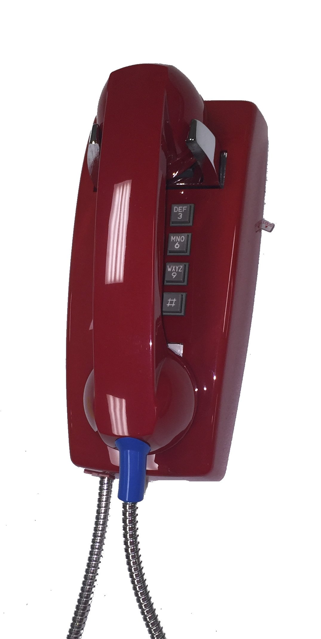 255447AHC20M Vintage Wall Phone with Metal Cradle - Retro Home Decor & Office Telephone for Classic Style Interiors
