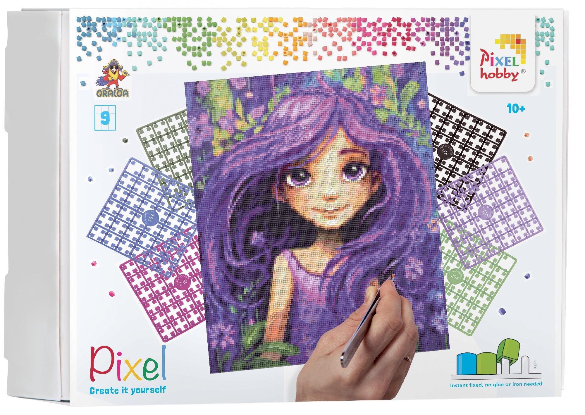 Pixel Hobby Oraloa Purple - Premium Quality Craft Beads for DIY Mosaic Art, Jewelry Making & Home Decor Projects | Perfect for Kids & Adults Creative Activities