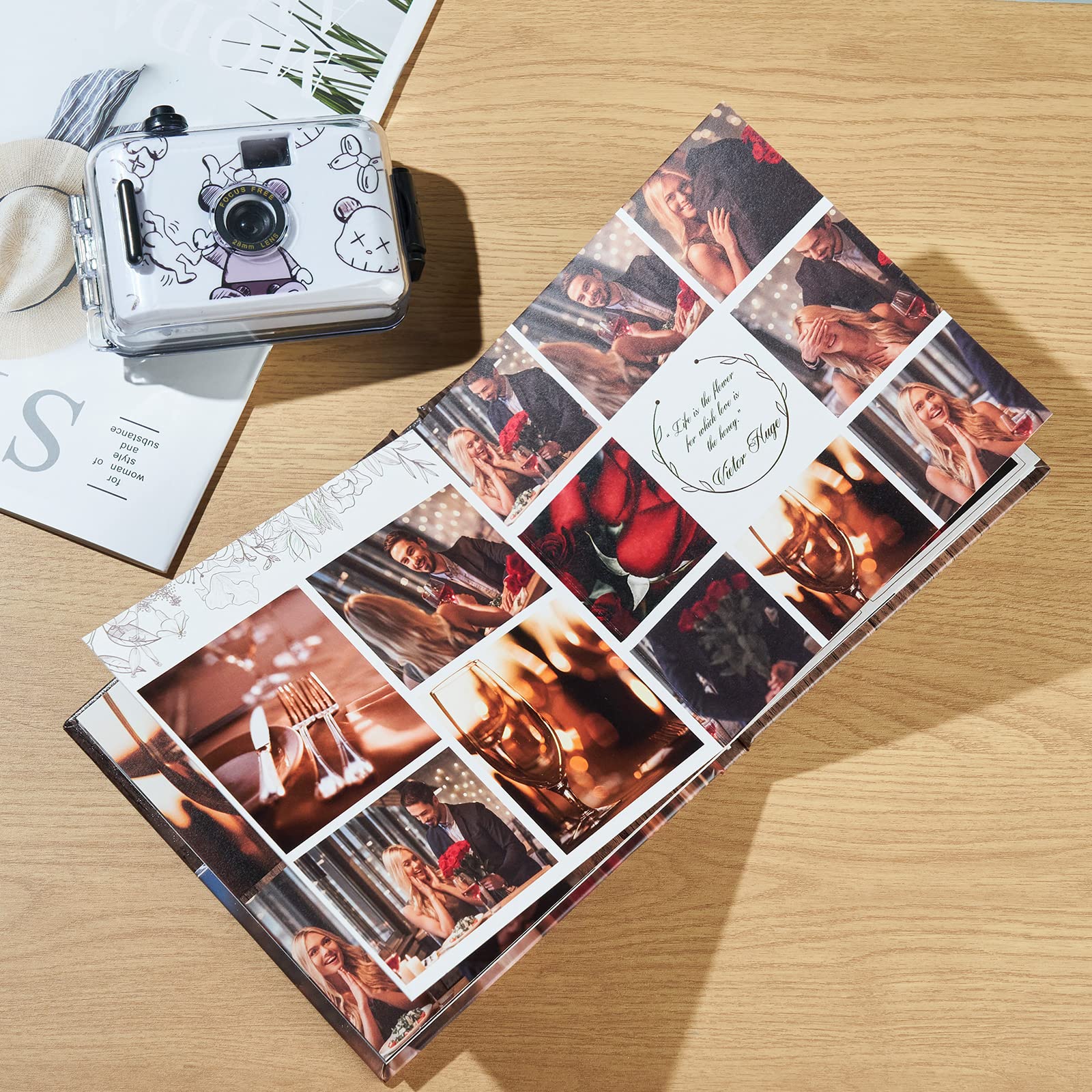 Custom 8x8 Inch Personalized Photo Album Book - 3D Printed Scrapbook for Wedding, Baby & Travel Memories - Best DIY Gift for Anniversaries & Special Occasions