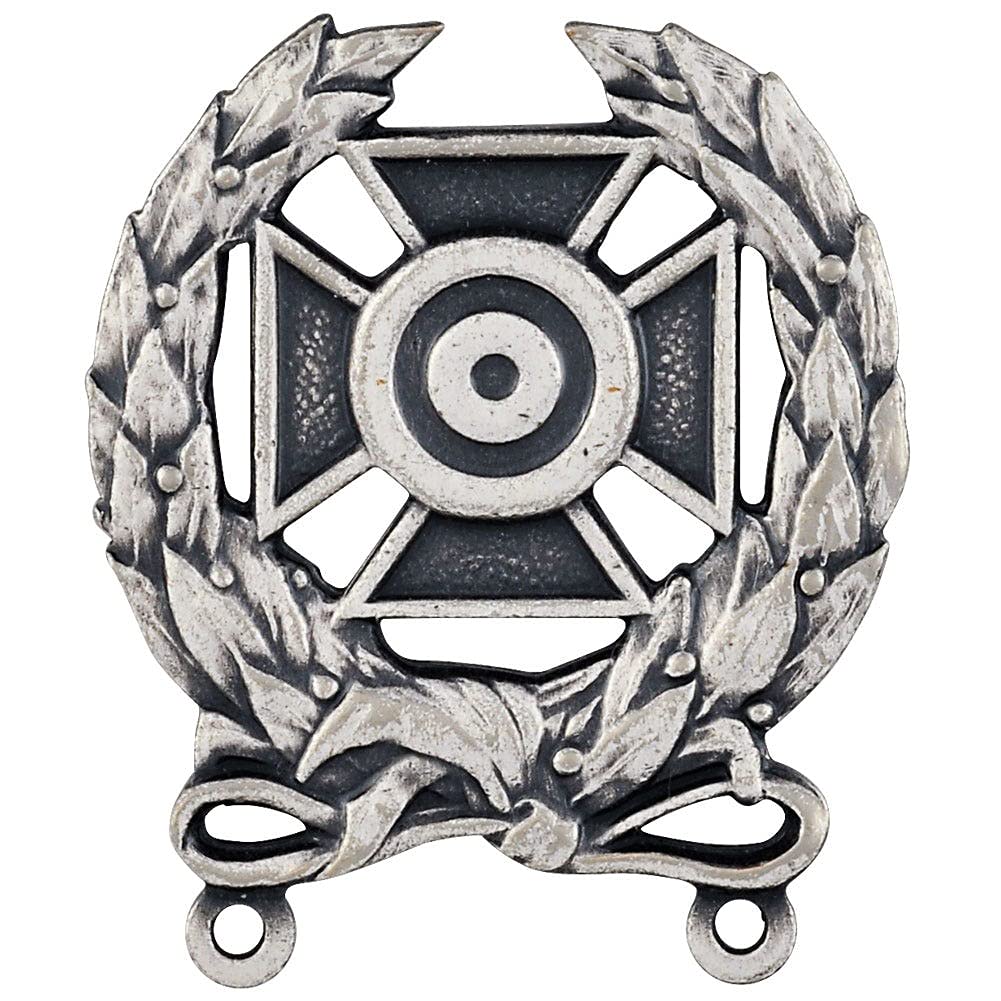 MEDALS OF AMERICA EST. 1976 - US Army Expert Shooting Qualification Badge Silver Oxidized - Military Awards & Recognition for Marksmanship Excellence | Perfect for Veterans, Collectors & Display Cases