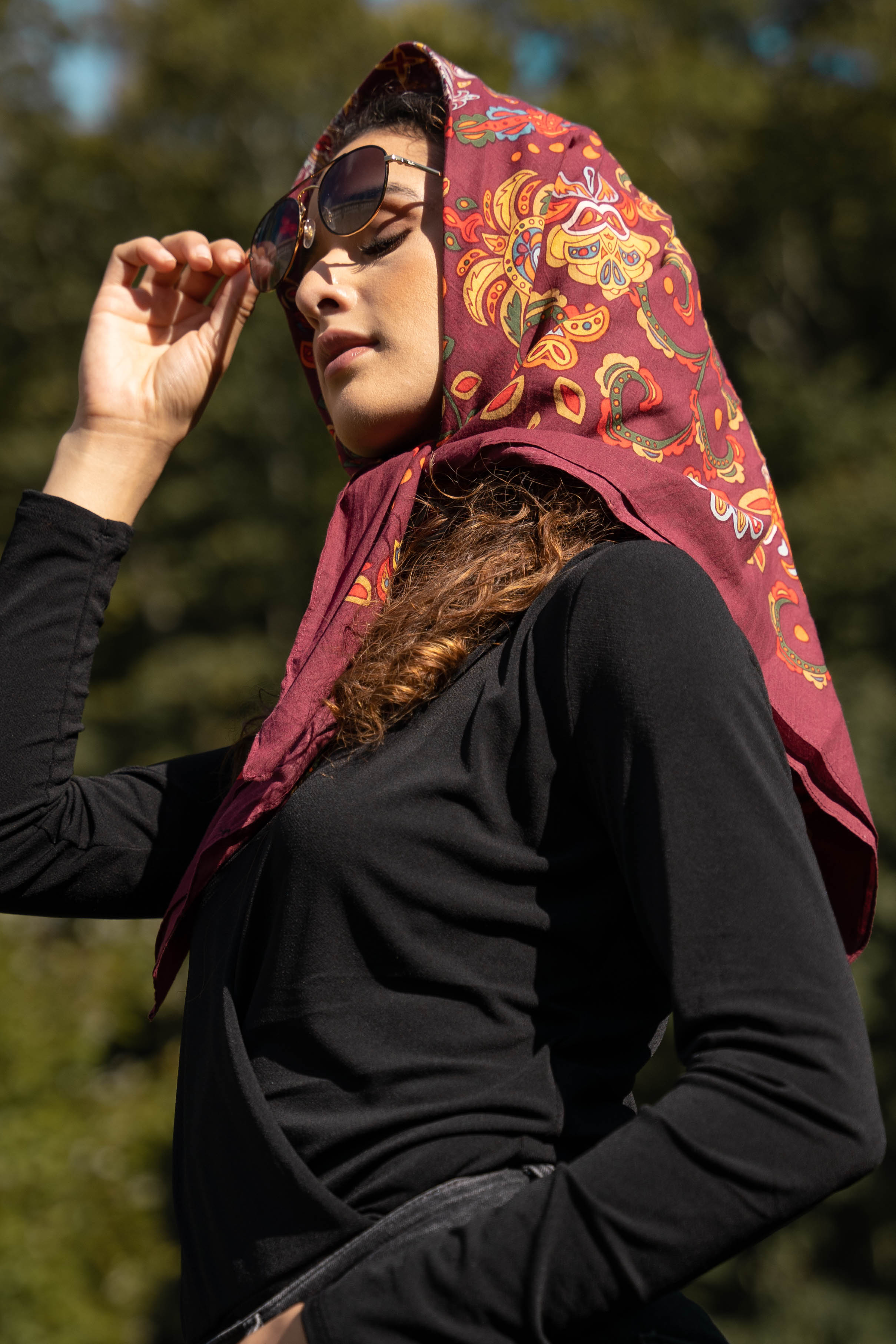 Premium Cotton Bandana - Oversized Soft & Breathable Fashion Scarf for Women & Men - Perfect for Outdoor Activities, Sports, and Everyday Style