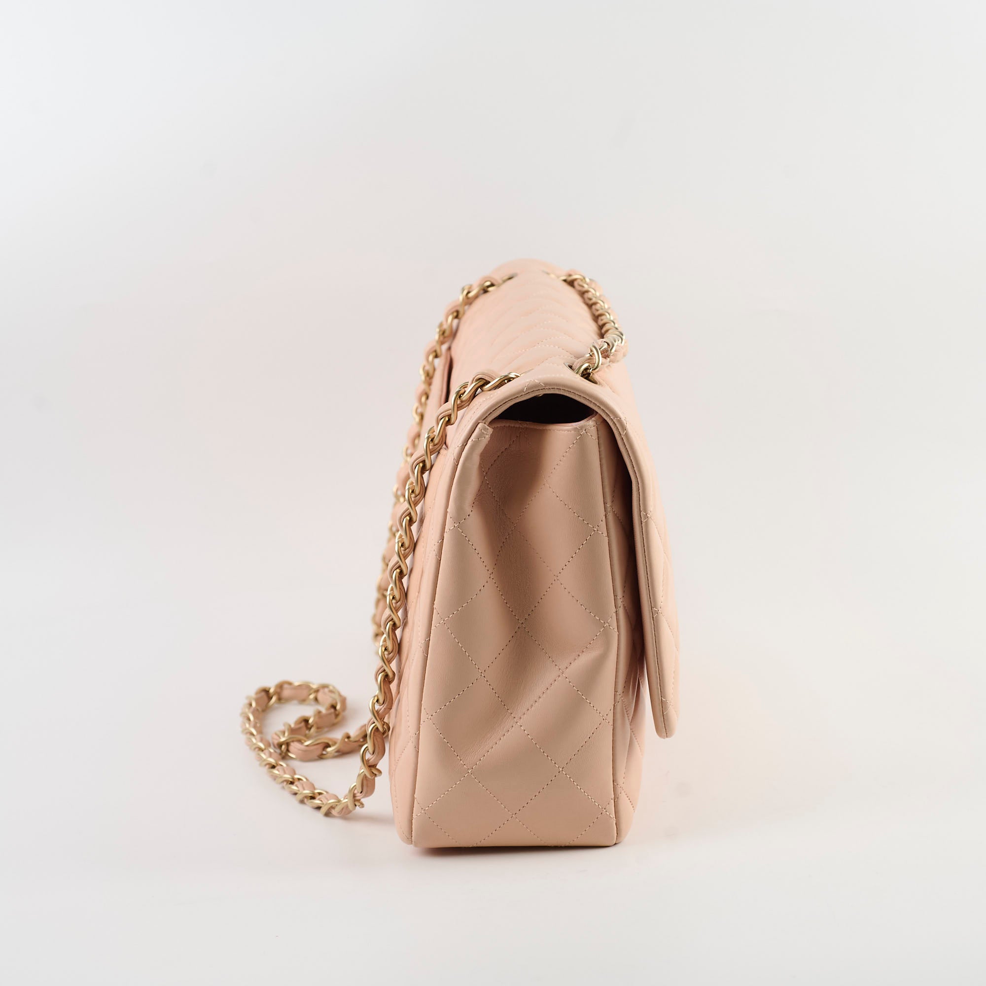 Chanel Maxi Flap Bag in Beige/Nude - Luxury Leather Shoulder Bag for Women | Perfect for Work, Date Night & Special Occasions