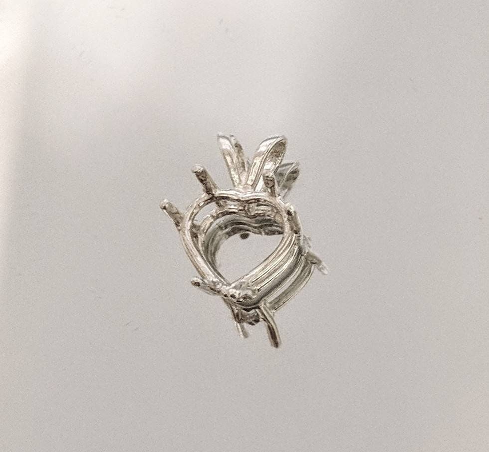 Solid Sterling Silver or 14K Gold Heart Pendant - 16mm Handmade in USA (Perfect for Valentine's Day Gifts & Anniversary Jewelry)