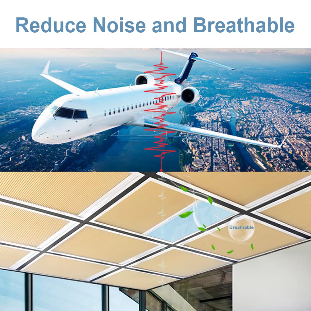 TIPIACE Motorized Skylight Blinds - Honeycomb Blackout Shades for Sloped Roof Windows, Waterproof & UV Protection, Beige/Yellow | Perfect for Sunrooms, Attics & Glass Roof Rooms