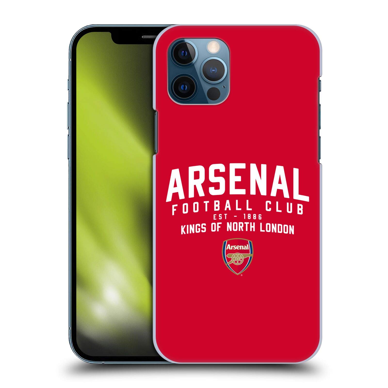 Officially Licensed Arsenal FC Kings of North London iPhone 12/12 Pro Hard Case - Durable Protective Cover for Soccer Fans | Perfect for Match Days, Travel & Everyday Use