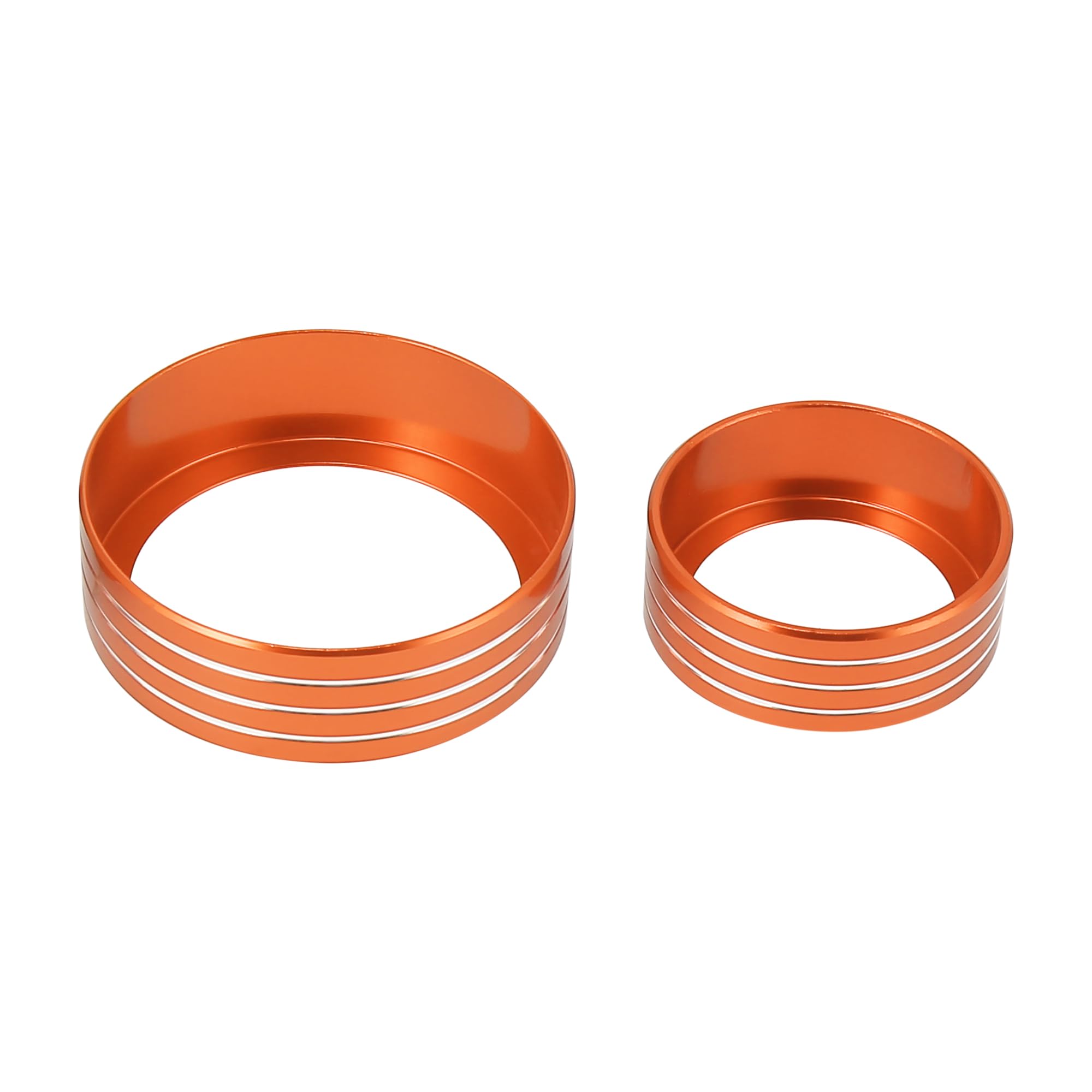 X AUTOHAUX 3-Piece Orange Aluminum Alloy AC Climate Control Knob Cover for Subaru Forester XV Crosstrek Impreza 2019-2021 - Upgrade Your Car Interior with Stylish Air Conditioner Switch Decor (Perfect for Customization & Night Driving)