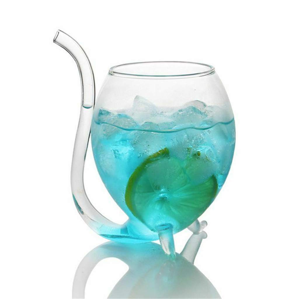 Premium Glass Cup with Straw - Heat Resistant Elegant Drinking Glass for Water, Juice, Beer, Cocktails & Milk - Perfect for Home, Office, Parties & Outdoor Use
