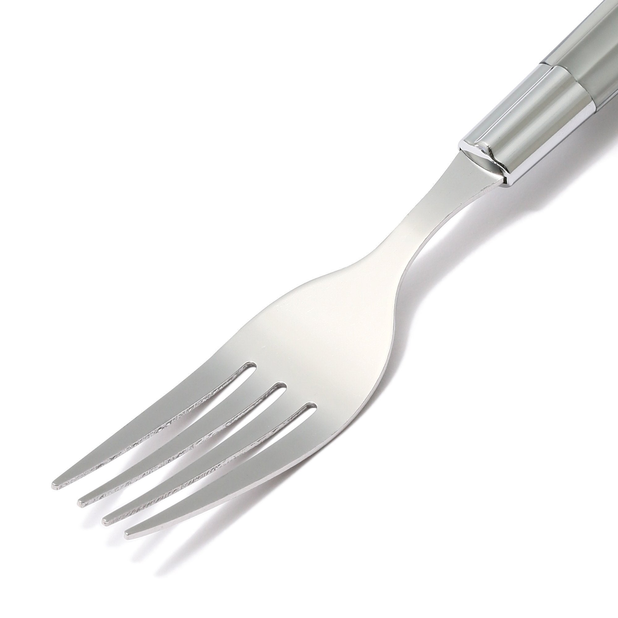 Premium Connie Cutlery Set - 8-Piece Stainless Steel Knife Set with Gray Layered Handle - Perfect for Kitchen, Camping & Outdoor Cooking