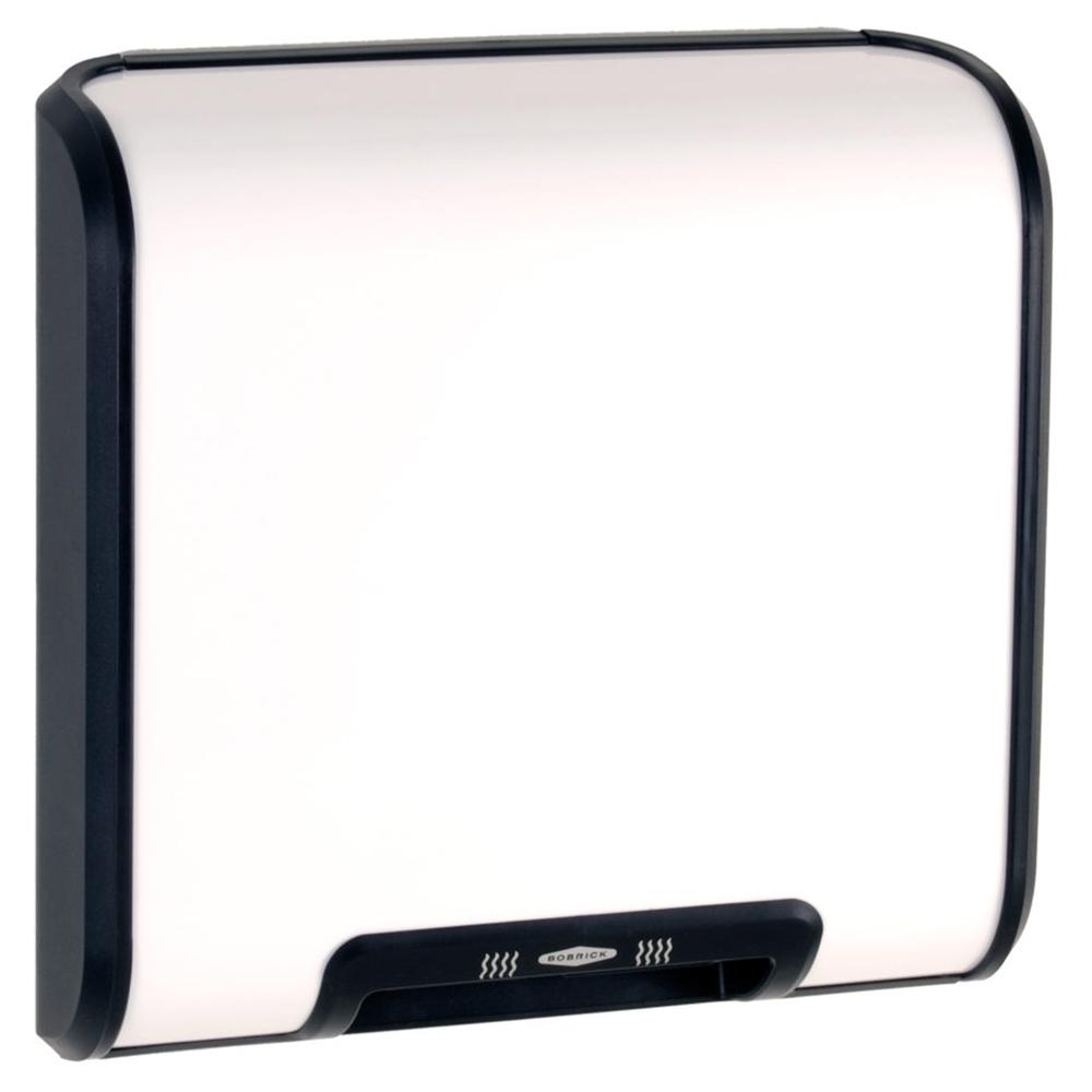 Bobrick B7120 115V QuietDry Series TrimDry Hand Dryer - Surface Mounted Commercial Bathroom Hand Dryer for High Traffic Restrooms, Hospitals & Office Buildings