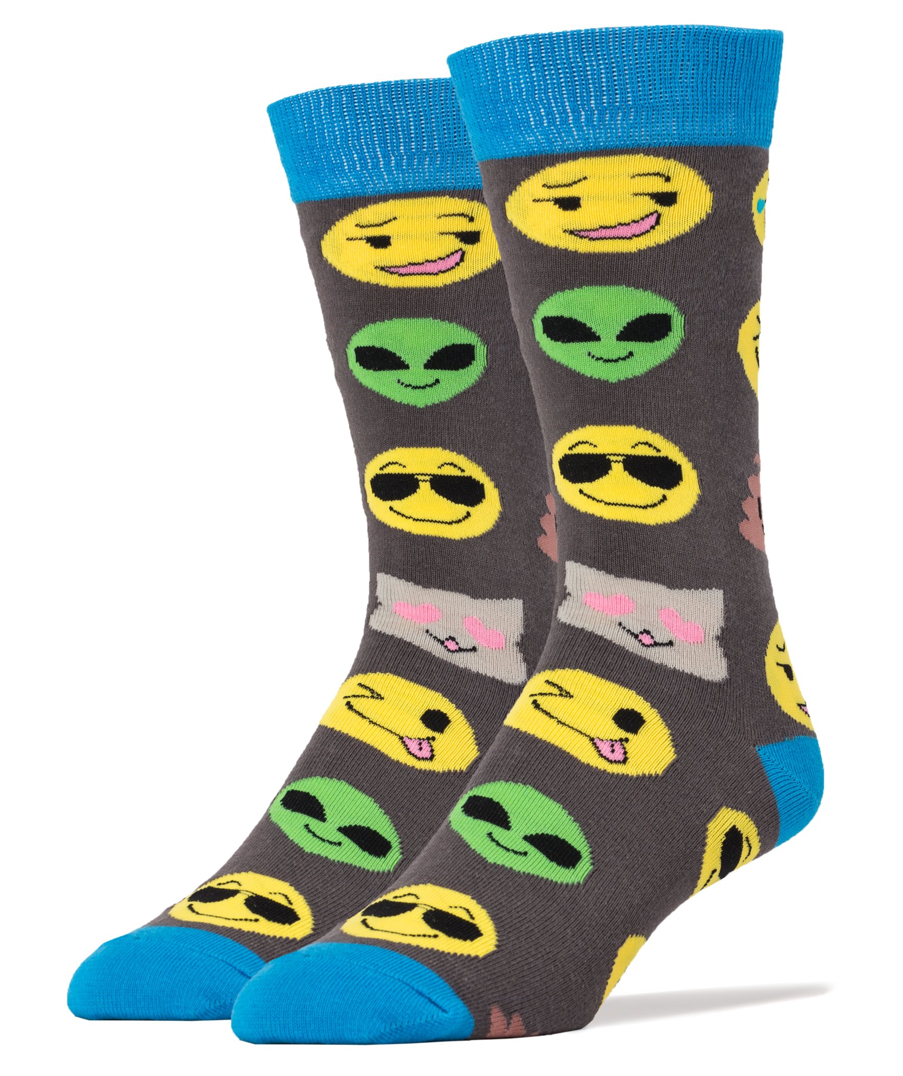 Funny Emoji Crew Socks for Men - Crazy Dress Cotton Novelty Socks (Size 8-13) - Perfect Gifts for Christmas, Birthday & Cosplay - Ideal for Casual Wear, Office & Party Outfits - Great for Everyday Comfort, Gift Giving and Themed Events - Best for Home Relaxation, Gym Workouts and Travel Adventures