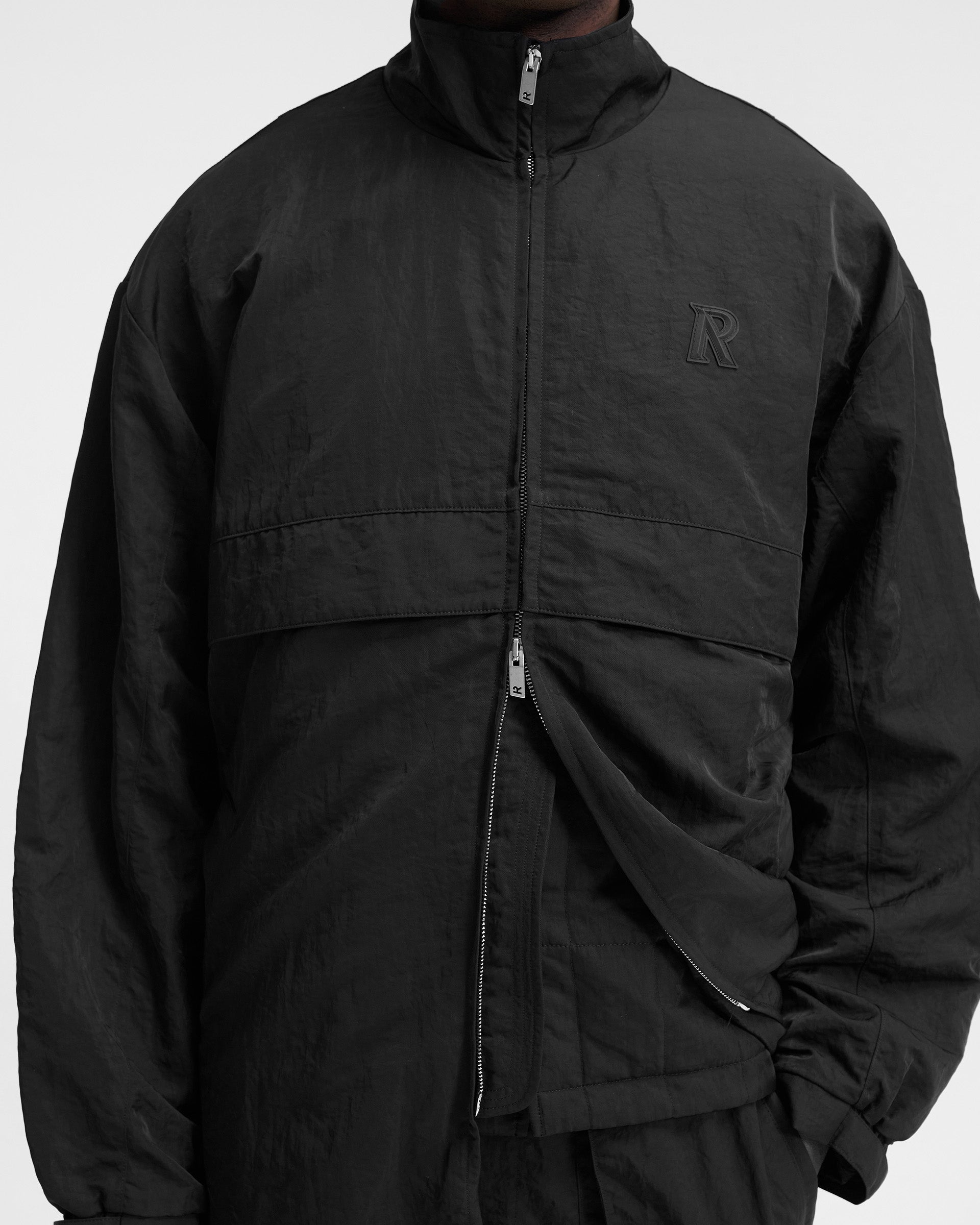 Men's Black Track Overcoat - Stylish Winter Coat for Running, Hiking & Outdoor Activities