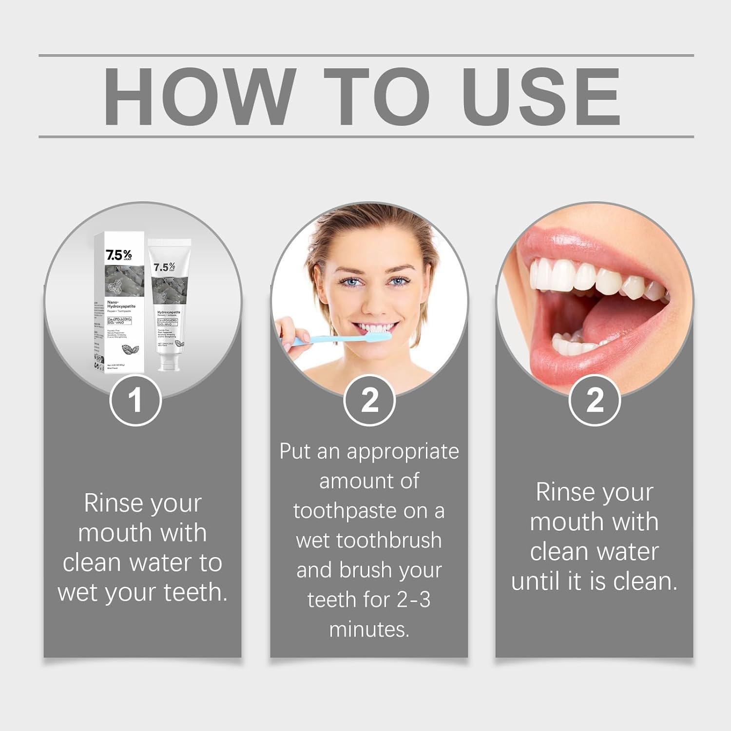 Hydroxyapatite Toothpaste for Sensitive Teeth - Advanced Enamel Protection & Repair, Gentle Whitening Formula, Fresh Breath, Deep Cleaning Care - Ideal for Daily Oral Hygiene & Teeth Whitening Routine