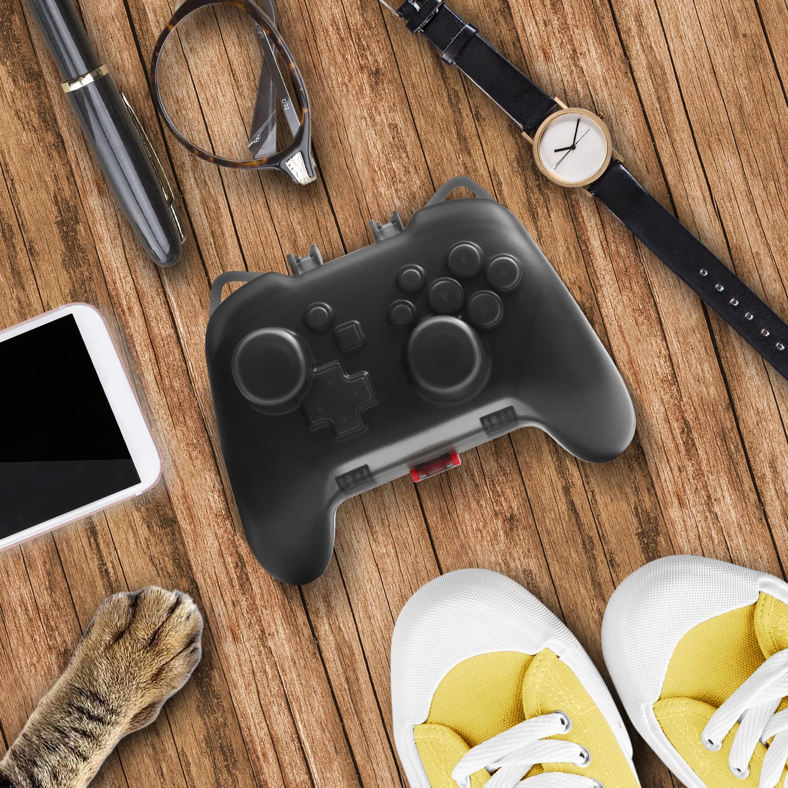 Premium Switch Pro Controller Case - Hard Shell Protective Cover for Nintendo Switch Pro Controller with Joystick Protection (Black) - Perfect for Gaming, Travel & Storage