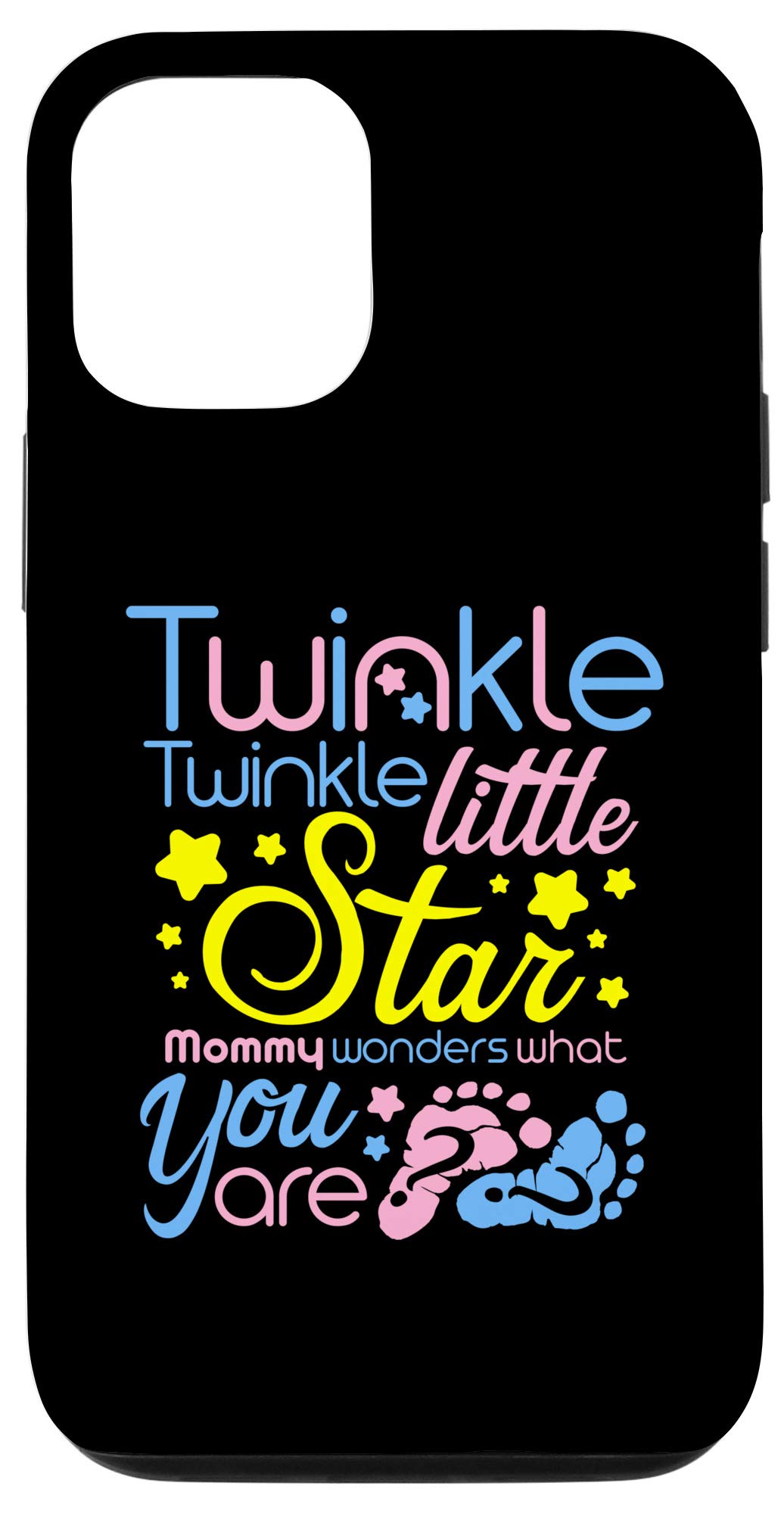 iPhone 12/12 Pro Twinkle Little Star Gender Reveal Phone Case - Perfect for Baby Shower, Gender Announcement & Pregnancy Reveal Parties