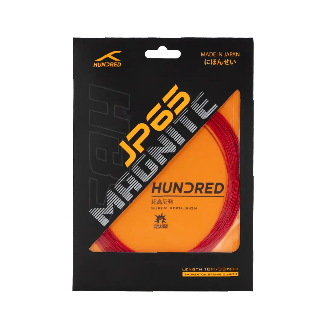 HNDRD JP65 Badminton String - High Performance Nylon Badminton Racket String for Durability & Control - Perfect for Competitive Play & Training Sessions