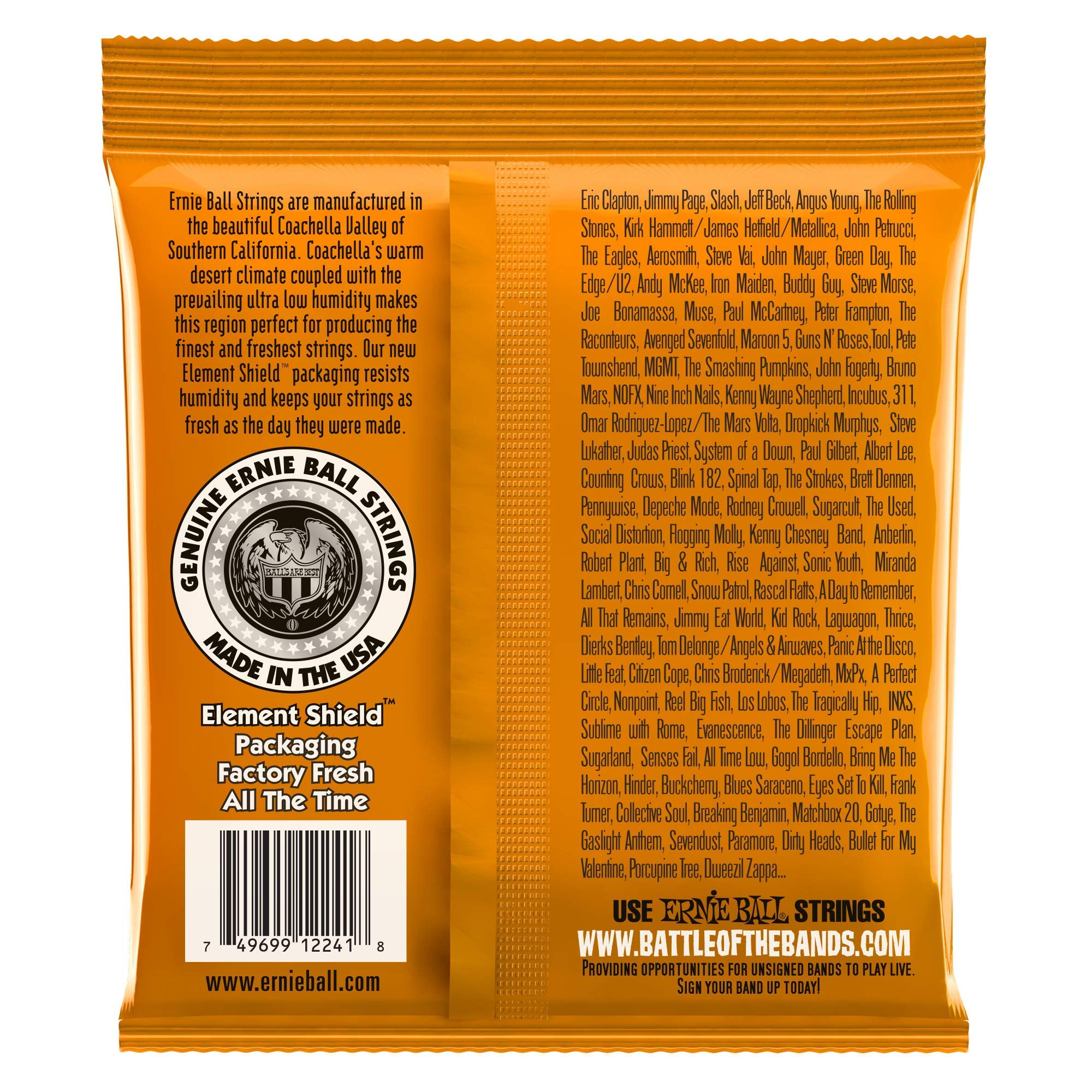 2 Pack Ernie Ball 2241 RPS Reinforced Hybrid Slinky Electric Guitar Strings (9-46 Gauge) - Perfect for Rock, Blues & Studio Recording