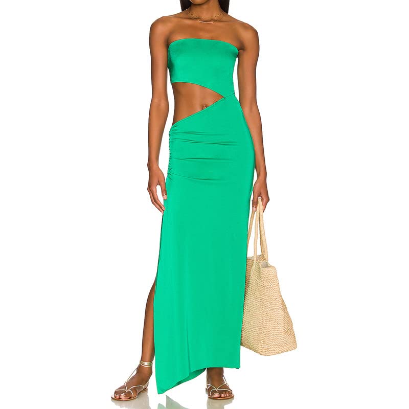 Argeousgor Floral Print Spaghetti Strap Long Sundress - V Neck Tie Front Backless Sleeveless Maxi Dress for Women | Perfect for Summer Beach Vacations, Streetwear & Boho Fashion