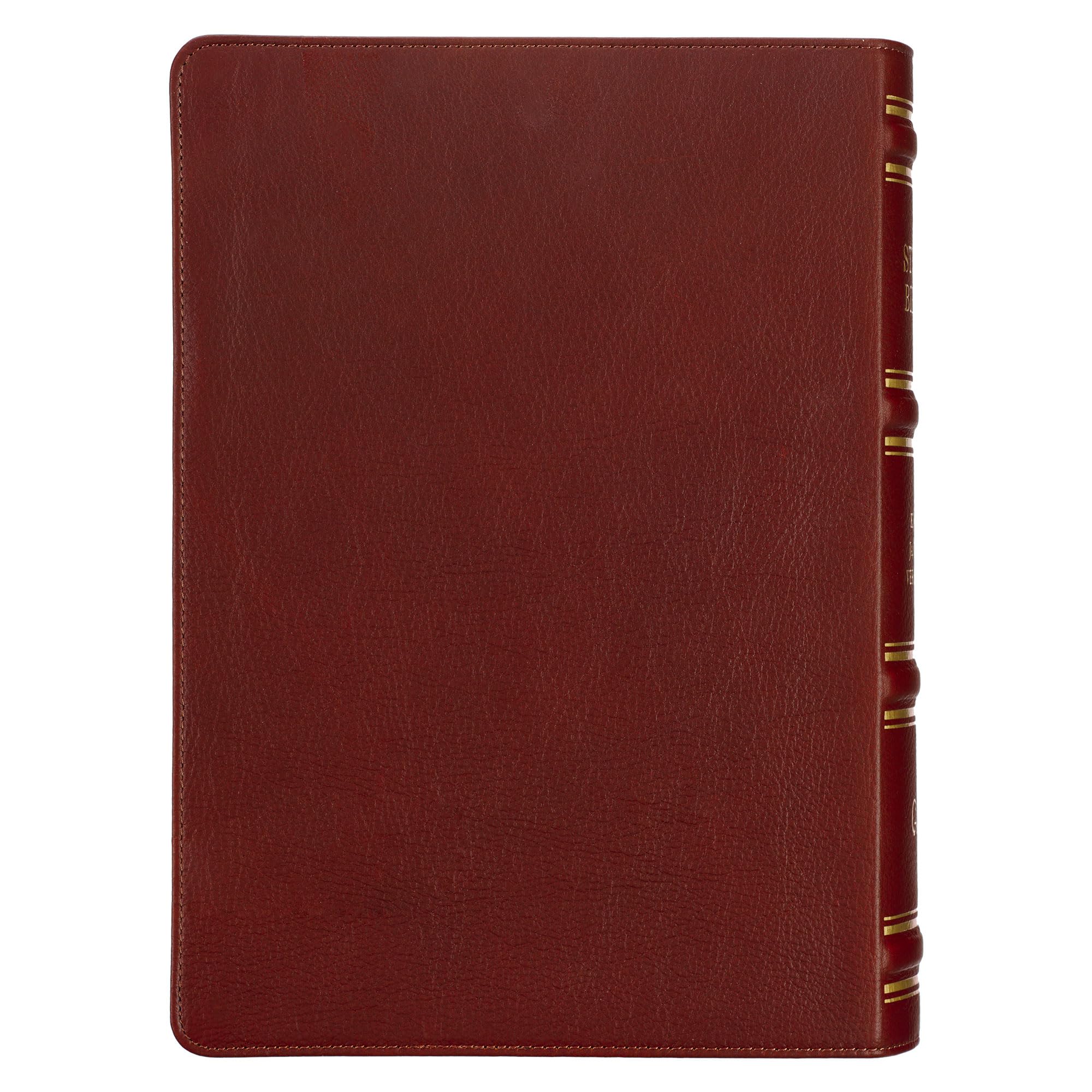 KJV Study Bible - Premium Full Grain Leather, Thumb Index, King James Version Holy Bible, Saddle Tan (Standard Print) | Perfect for Bible Study, Church Services & Christian Devotionals