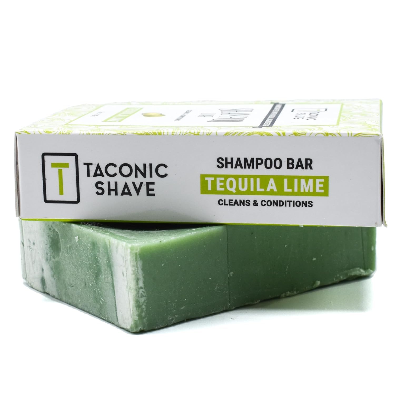 Taconic Shave All Natural Lime Hair Shampoo Bar - Handcrafted in USA - 5.0 oz - Leaves Hair Clean, Soft & Conditioned - Vegan & Eco-Friendly Shampoo for Daily Hair Care, Travel & Sustainable Lifestyle