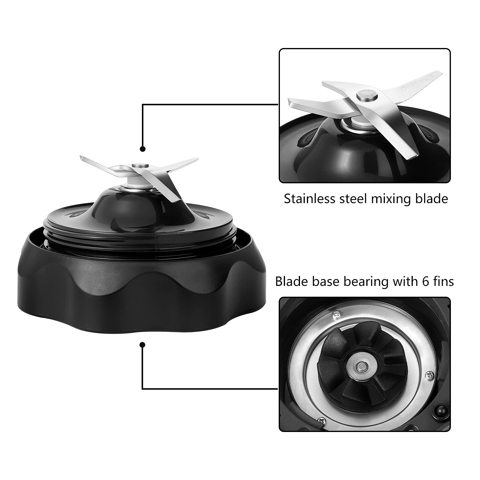 Nutribullet Blender Combo Pro 1000 Replacement Blade - Compatible with Select 2.0 Blenders - High Performance Stainless Steel Blade - Perfect for Smoothies, Protein Shakes & Meal Prep
