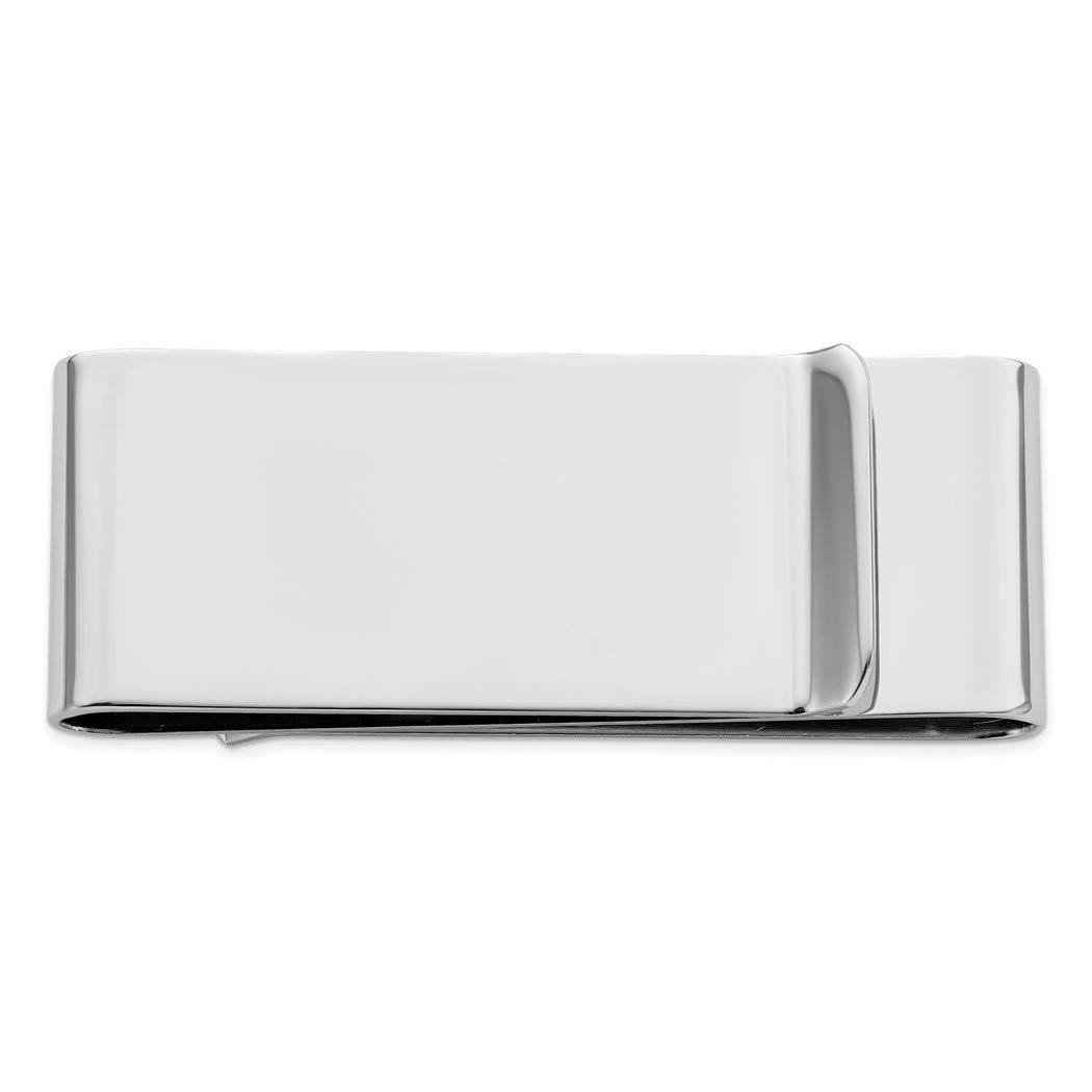 Premium Stainless Steel Engravable Double-Sided Money Clip for Men - Polished & Durable 58x22mm - Perfect Gift for Weddings, Graduation & Business Events