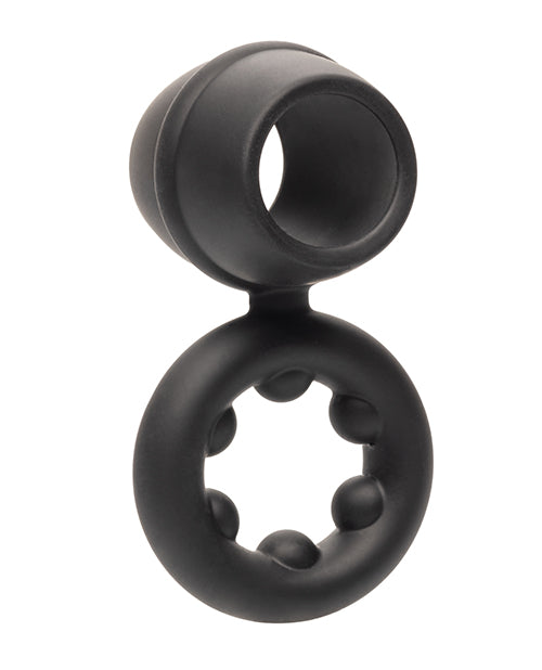 Alpha Liquid Silicone Dual Magnum Ring - Black - Comfortable & Durable Cocktail Ring for Women - Perfect for Parties, Weddings & Evening Events