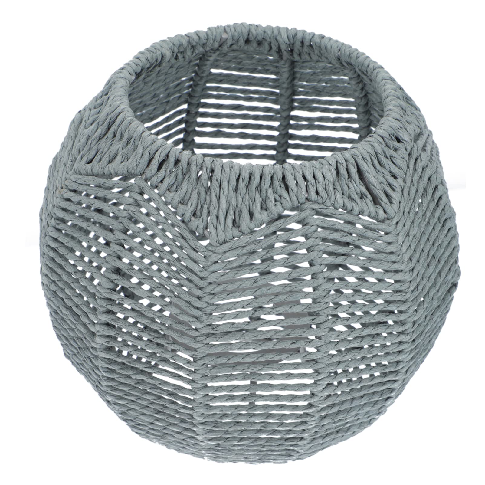 Angoily Grey Wicker Lamp Shade for Ceiling - Rattan Replacement Lamp Cover for Pendant Lights, Chandelier, Wall Lamp - Perfect for Bedroom, Living Room, Hallway, Dining Table & Home Decor