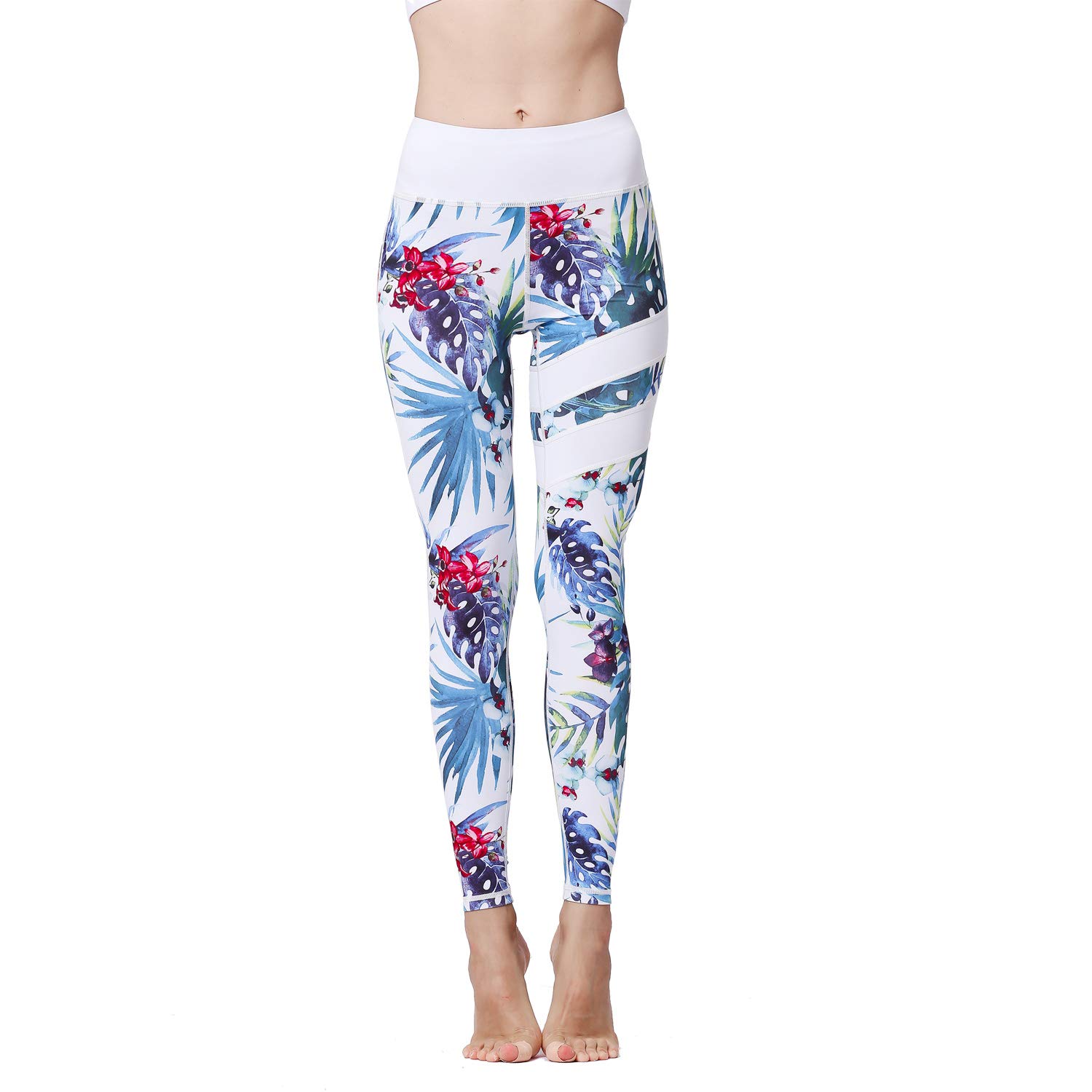 SUSIELADY Women's High Waisted Yoga Pants - Tummy Control Workout Leggings with Printed Design for Running, Gym & Lounge Wear