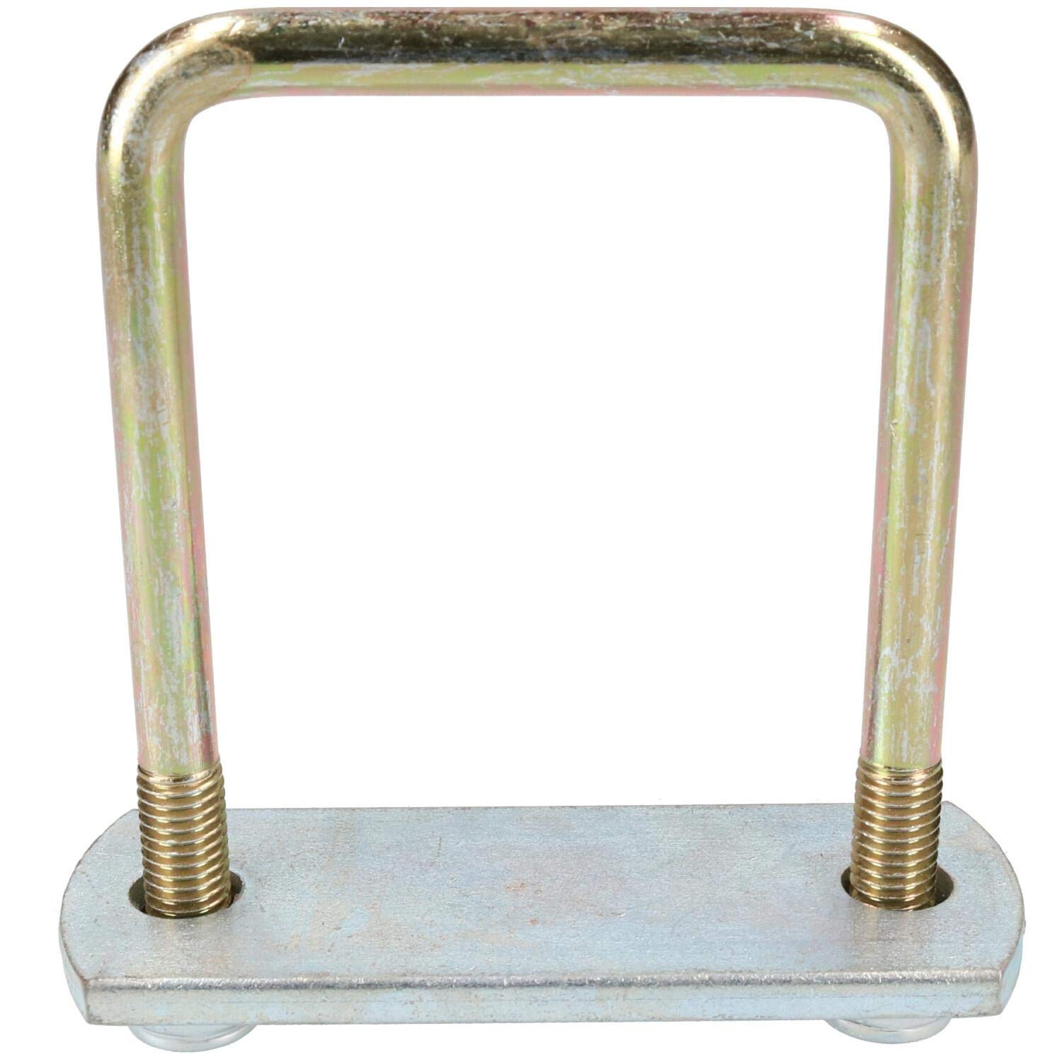 High Strength 8 Pack M10 70mm x 100mm U-Bolt and N-Bolt Kit with Plates & Nuts - Heavy Duty for Automotive, Marine, and Construction Applications