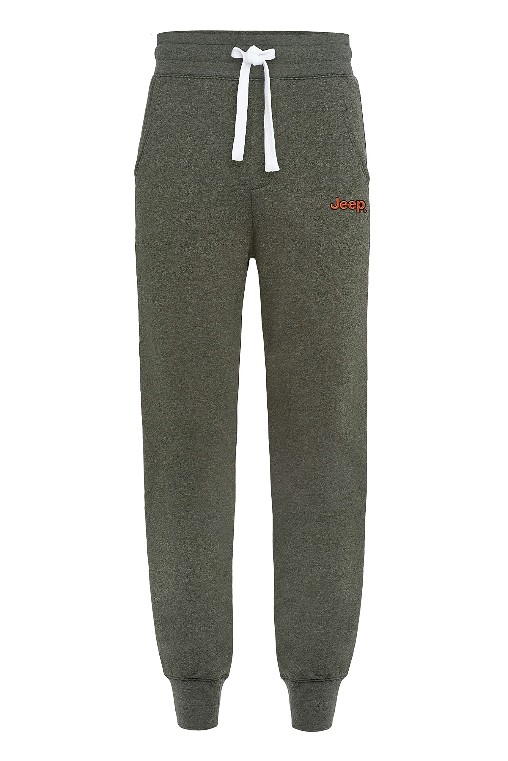 Jeep Stitch on Suede Sportiqe Daly Tri-Blend Fleece Jogger Pants for Men - Comfortable Casual Lounge & Outdoor Wear