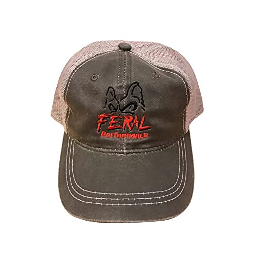 FERAL Performance Trucker Hat for Men & Women - Adjustable Mesh Back Cap for Outdoor, Hiking, and Sports - Stylish & Durable Snapback Hat