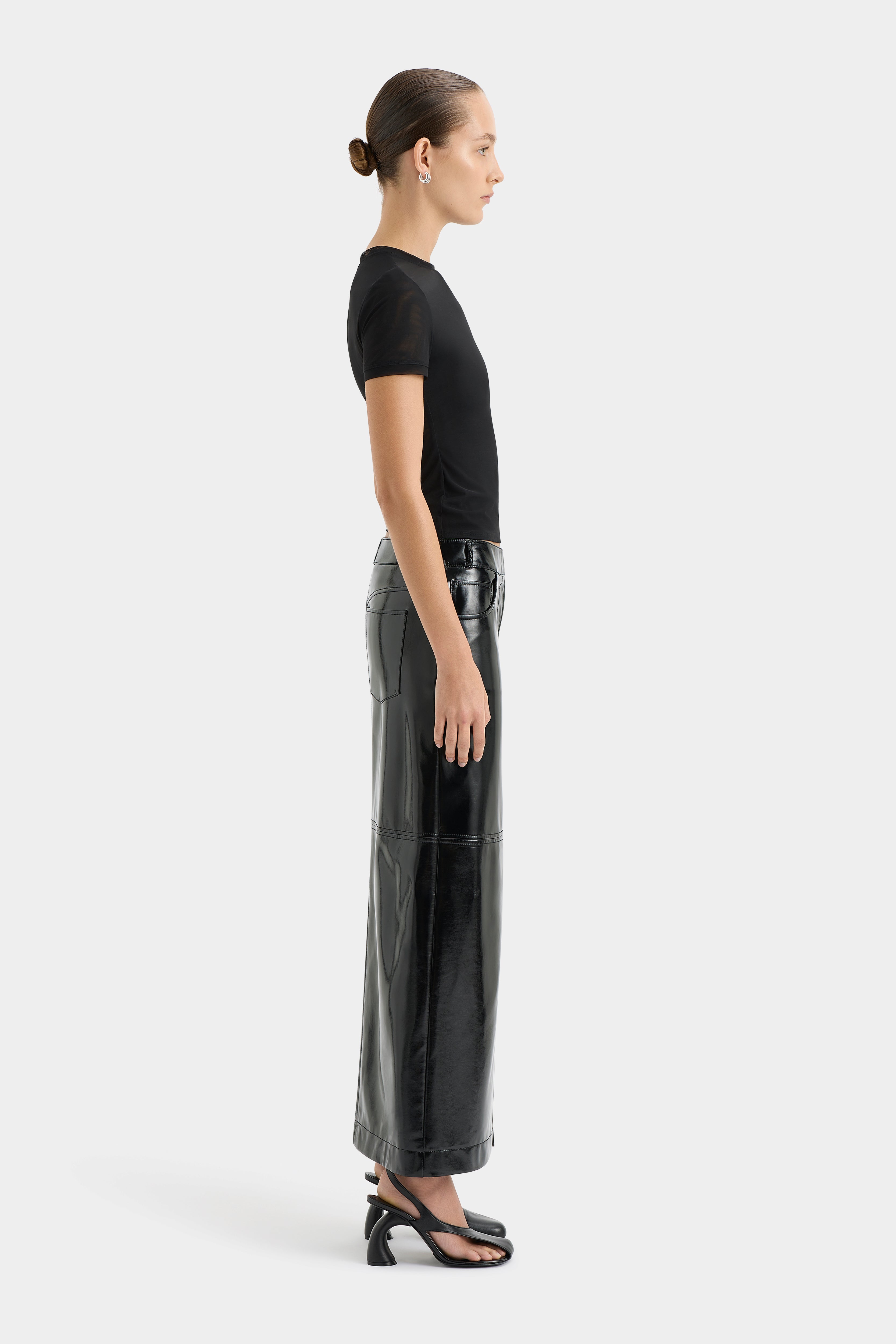 Elegant Black Belted Midi Skirt for Women - Perfect for Night Out, Office Wear & Special Occasions