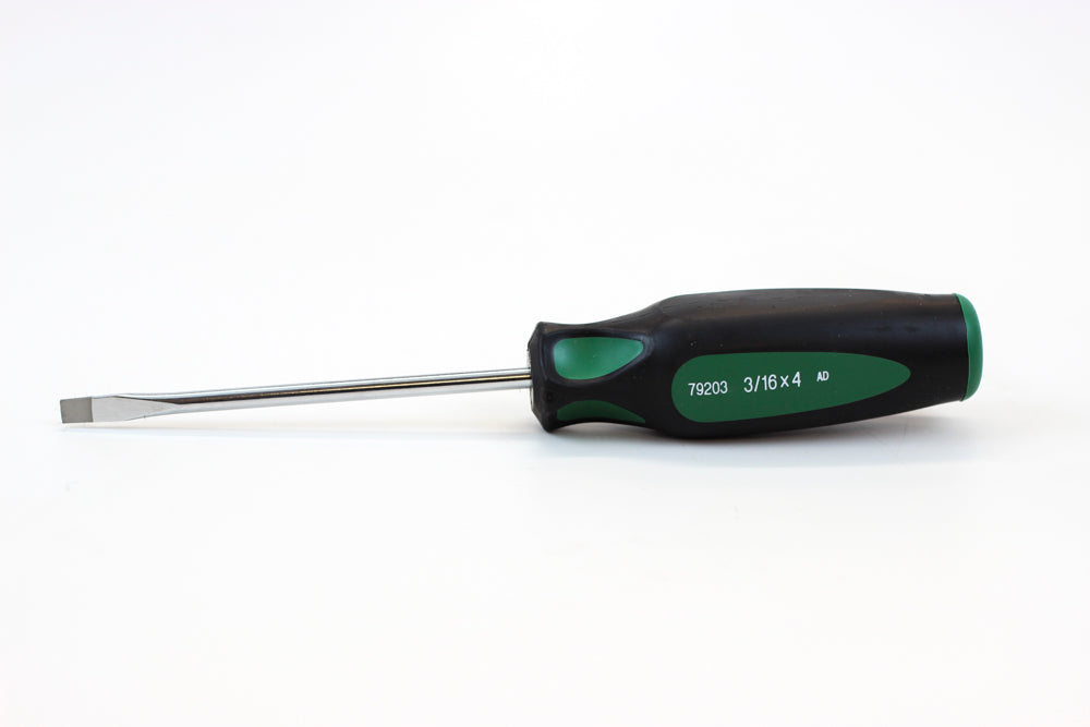 3/16 x 4 Inch Keystone CushionGrip Slotted Screwdriver - Perfect for Electronics, DIY Projects & Home Repairs