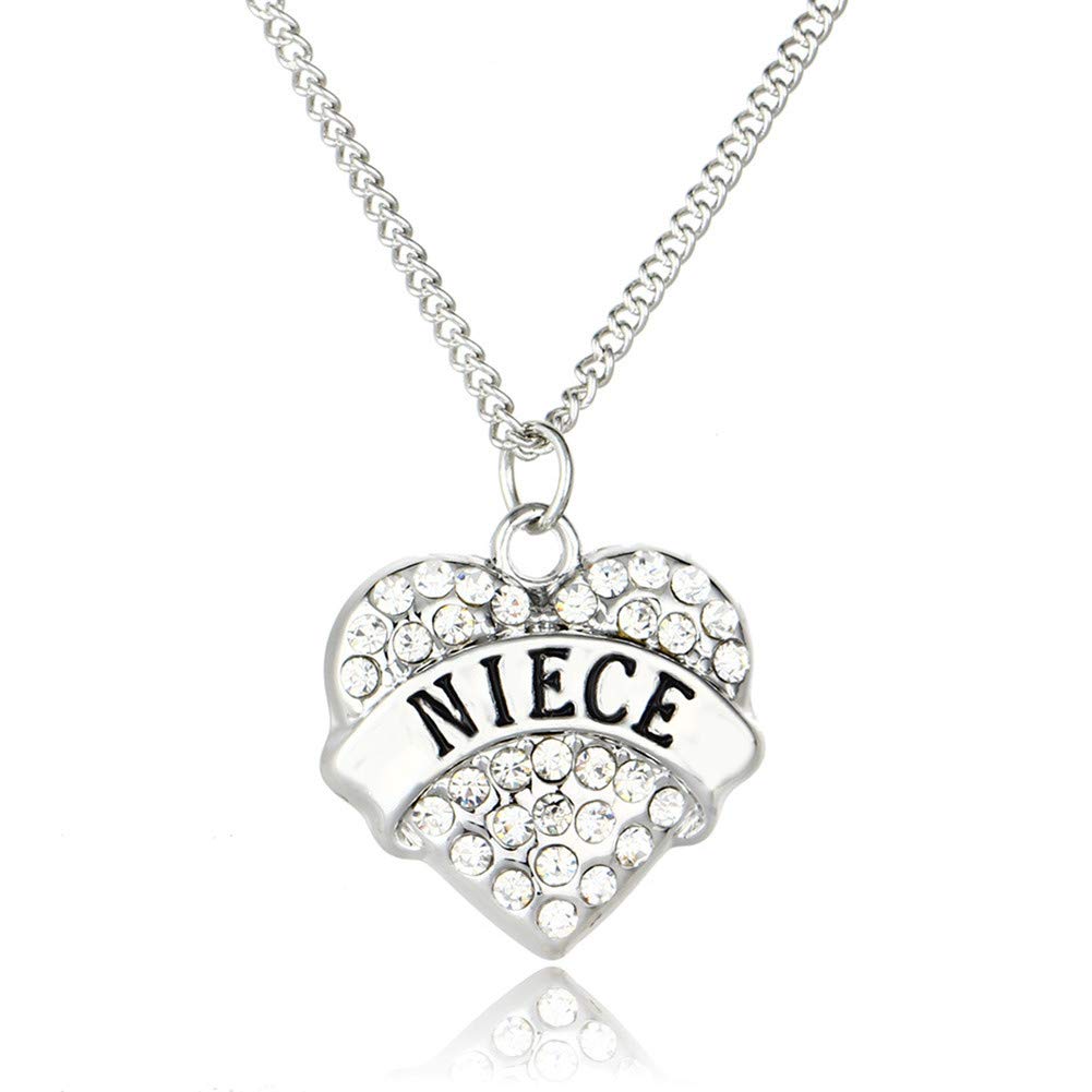 Heart Pendant Necklace for Niece - Elegant Graduation, Birthday & Christmas Jewelry Gift from Aunt/Uncle | Perfect for Special Occasions & Everyday Wear