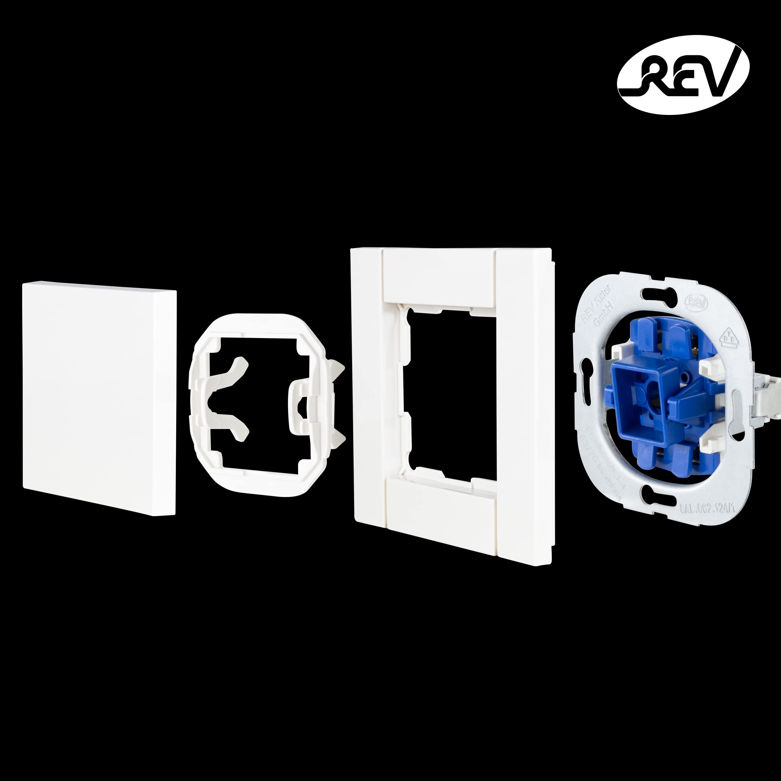 REV Optima 0221530106 White Cover Timer Switch Control Panel for Blinds & Roller Shutters - Smart Home Automation for Windows & Doors